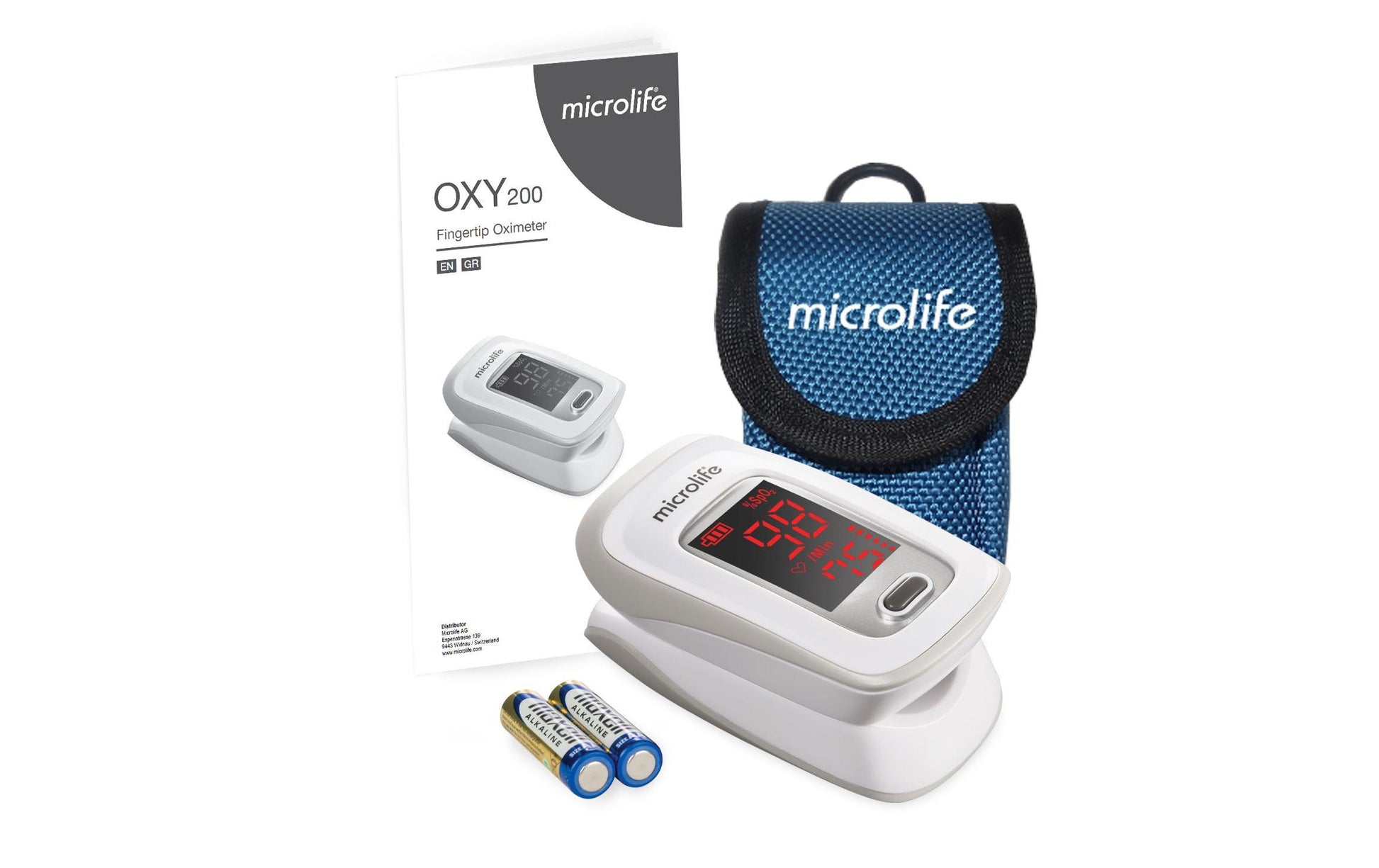 Microlife Pulsoxymeter 200 – Pulsoximeter – Sauerstoffsättigung, Puls, LCD, AAA