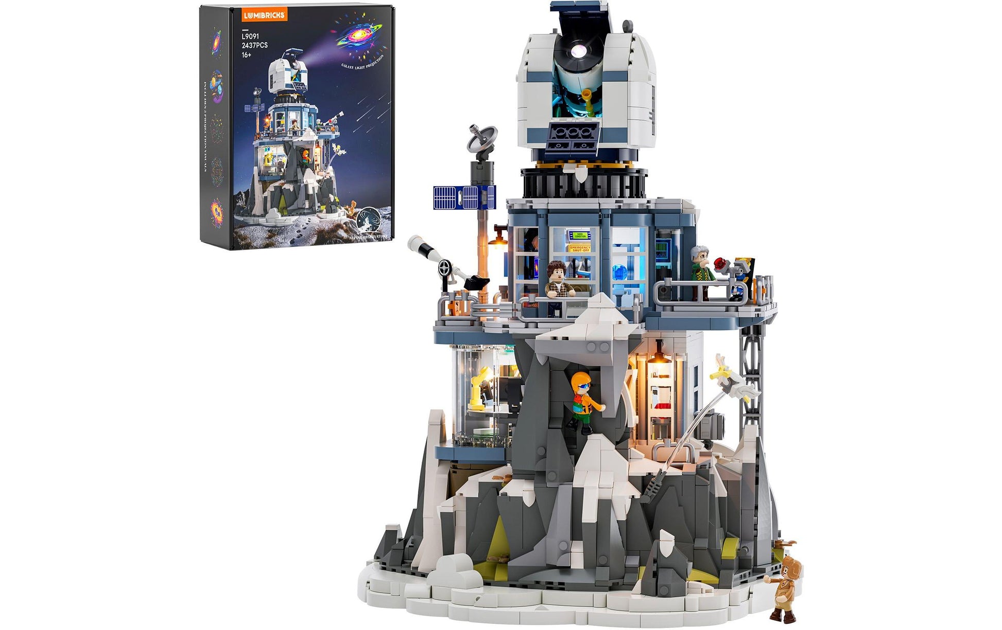 Lumibricks 3D-Puzzle Alpenobservatorium – 2437 Teile – 28,4×38,5×26,5 cm – ab 8 Jahren – Glas, Kunststoff