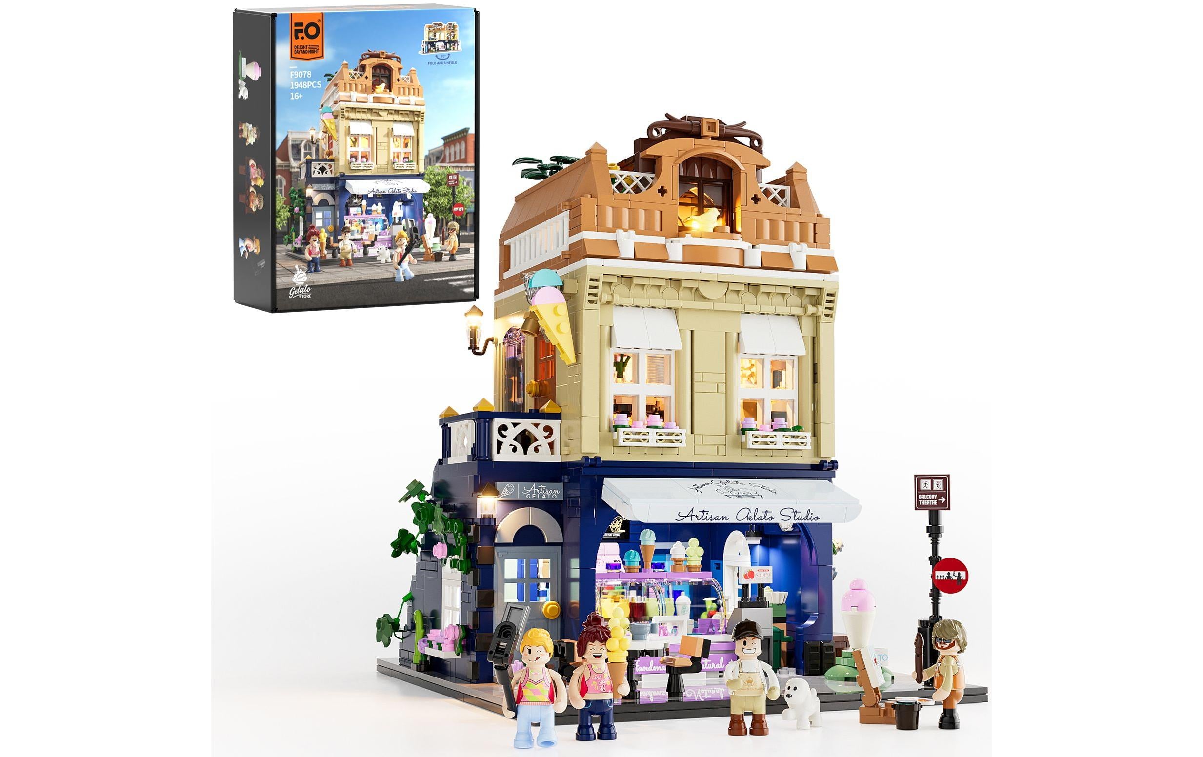 Lumibricks 3D-Puzzle Eisdiele – 1948 Teile – 29 × 13 × 37,5 cm – ab 8 Jahren – Kunststoff – Mehrfarbig
