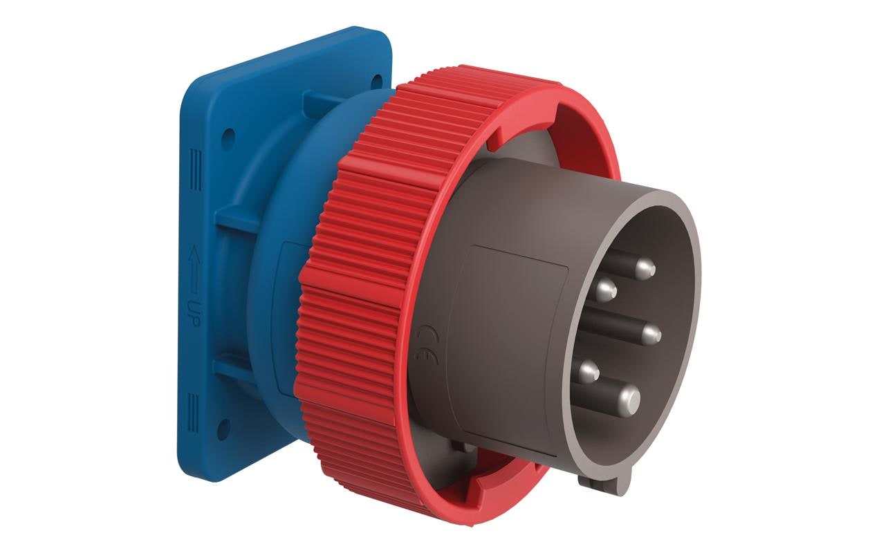 Steffen Adapterkabel, CEE 32-5 bis CEE 32-5, 3-phasig 400 V, Montagestecker, Uhrzeit-Stellung 6 h, IP66/67/69