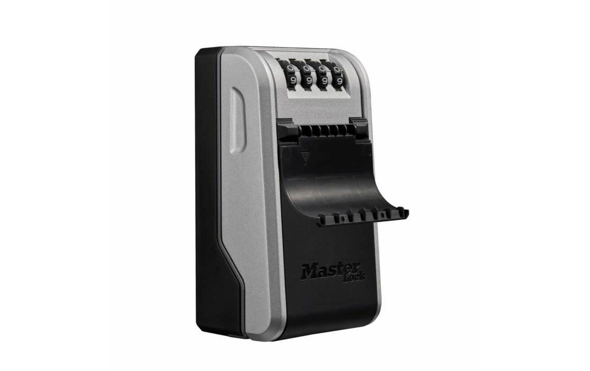 Masterlock Master Lock Schlüsselsafe 5481EURD – Elektronikschloss – 90 × 56 × 136 mm – Wasserfest – Wandmontage – Grau