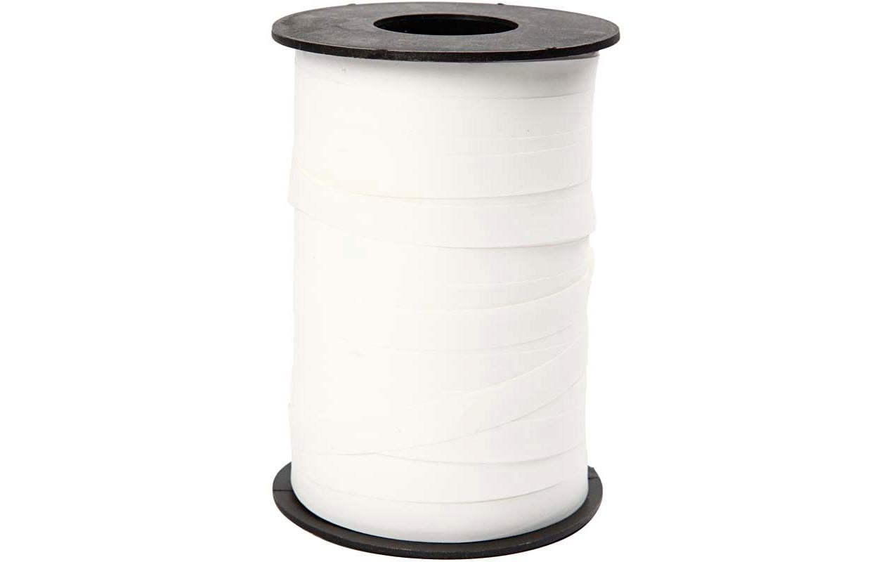 Creativ Company Geschenkband, matt, weiss, 10 mm × 250 m