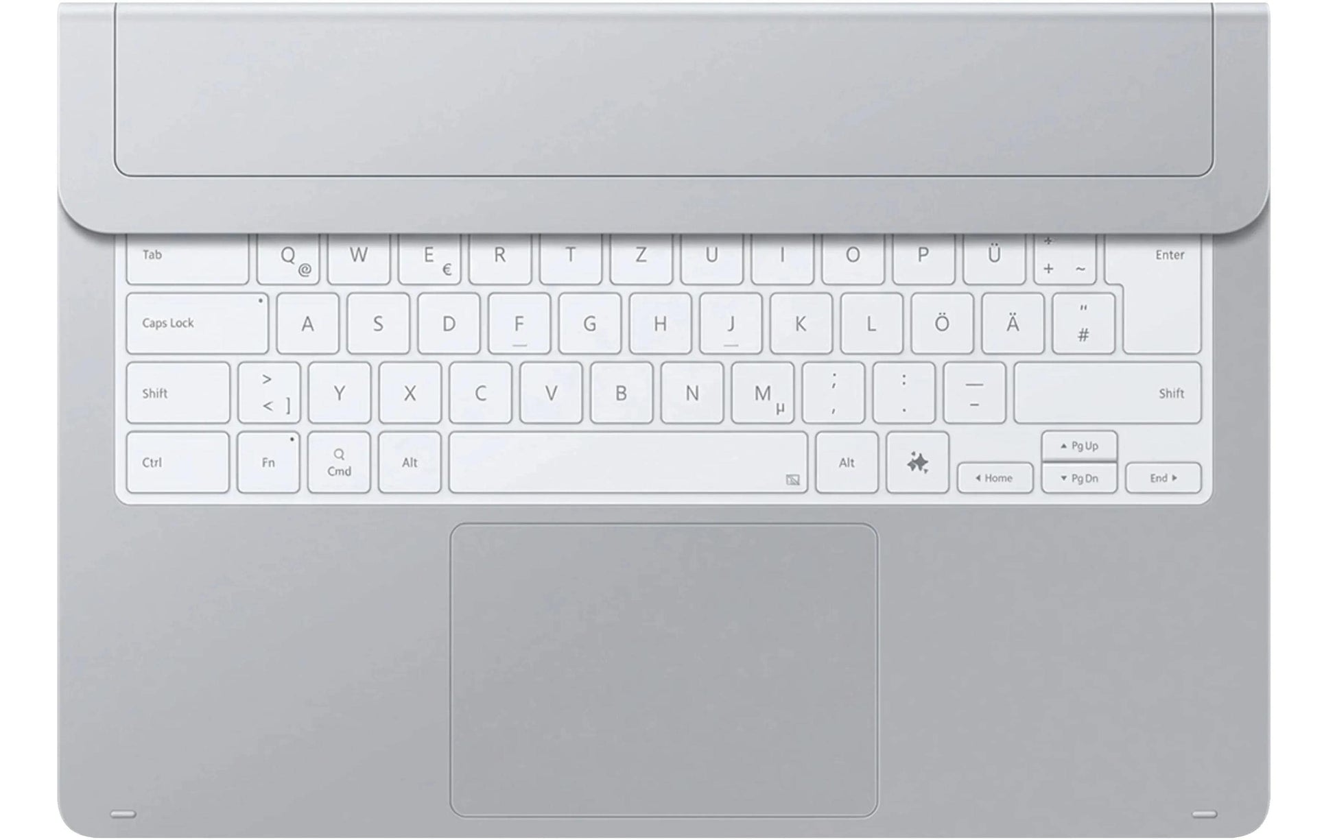 Samsung Docking-Tastatur mit Touchpad – Schere – Bluetooth – QWERTZ (CH) – Silber – für Tab S11 Ultra