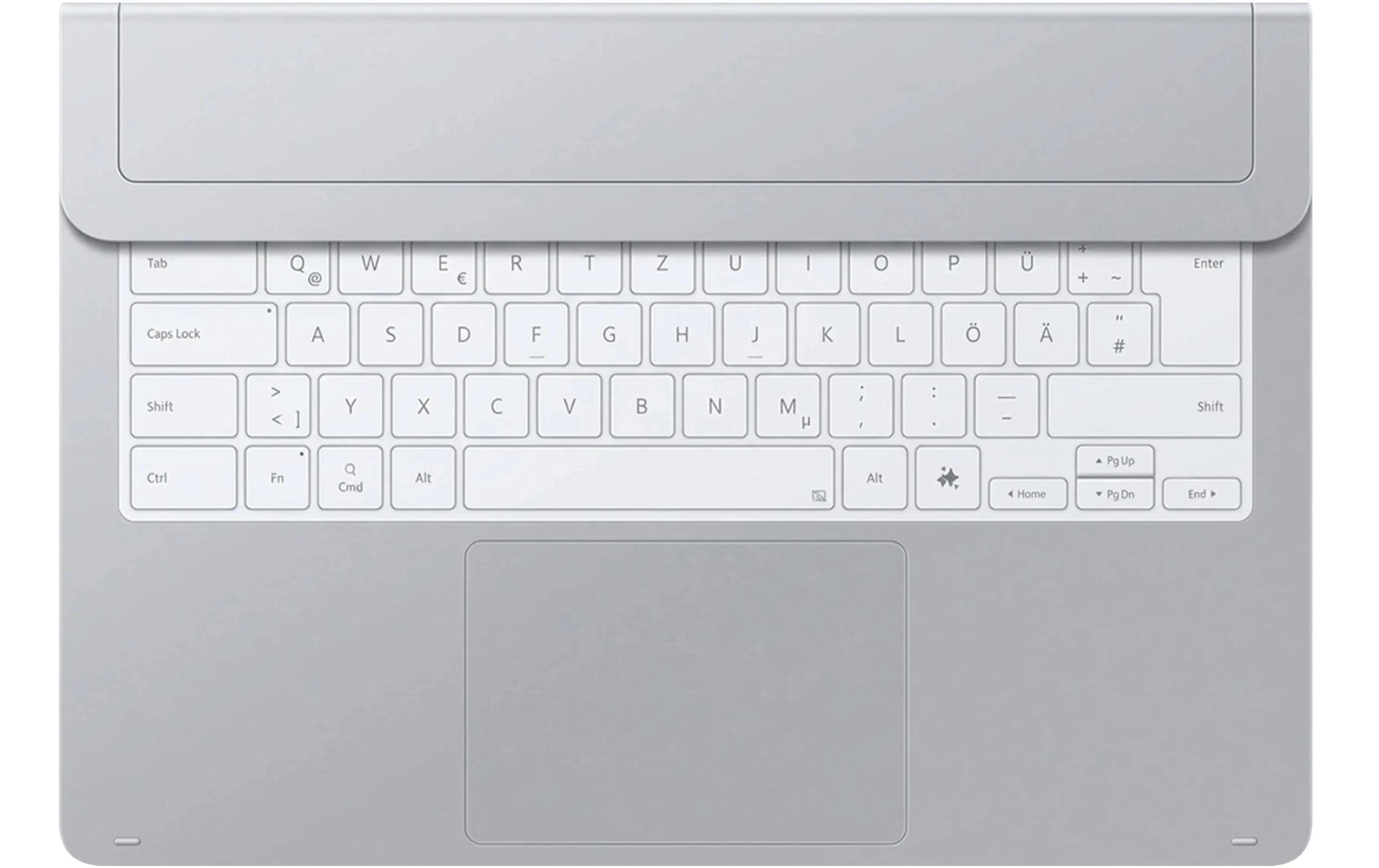 Samsung Docking-Tastatur mit Touchpad – Schere – Bluetooth – QWERTZ (CH) – Silber – für Tab S11 Ultra