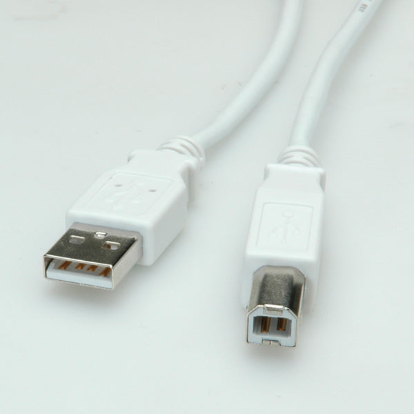 VALUE USB-A auf USB-B Kabel – USB 2.0 (480 Mbit/s) – 4,5 m – Weiss