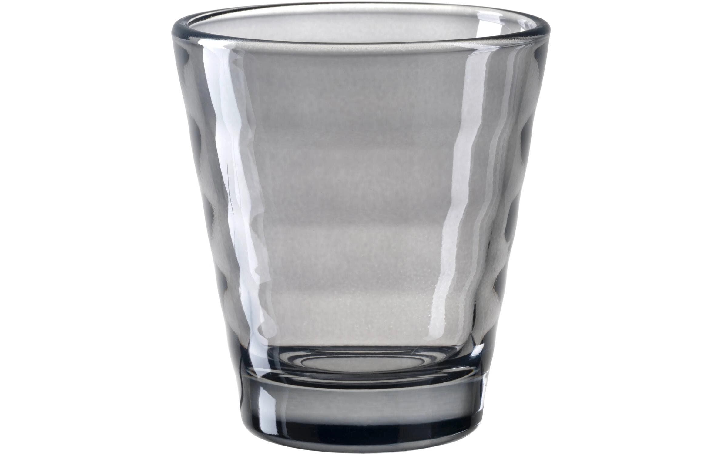LEONARDO Trinkglas S Verso – 140 ml, Ø 8 cm, H 9 cm, Glas, Grau