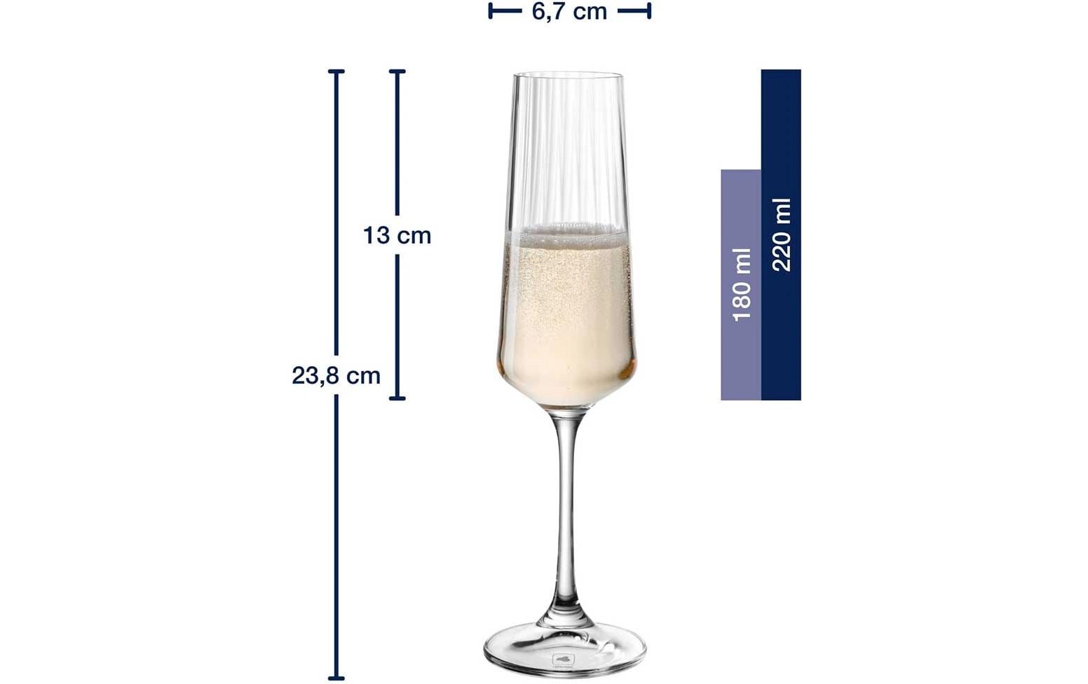 LEONARDO Paolo Sektglas – 180 ml, Ø 6,7 cm, H 23,8 cm, Glas, Transparent