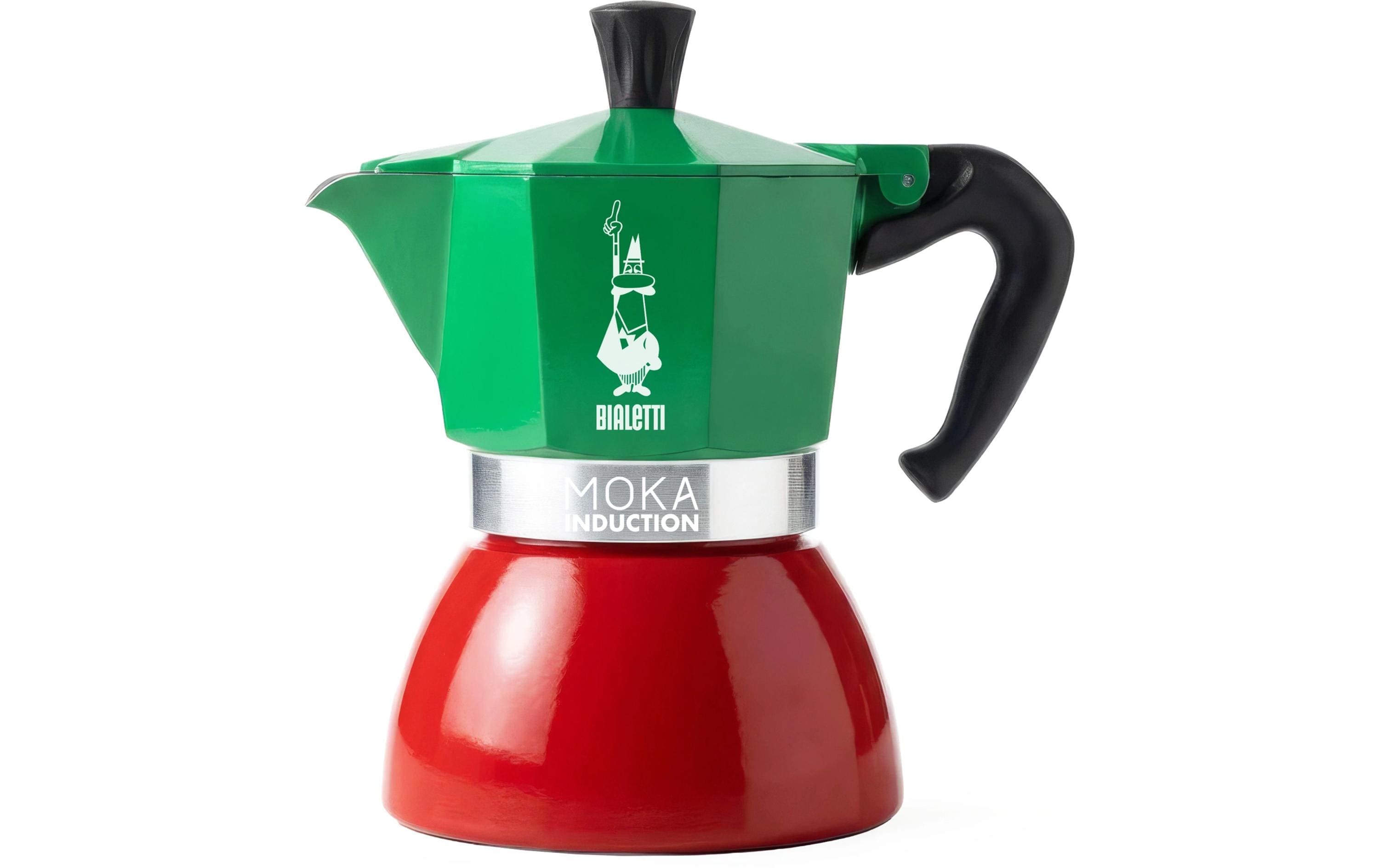 Bialetti New Moka Induktion Italia French Press / Kaffeebereiter – für Induktion, 4 Tassen, Aluminium/Stahl