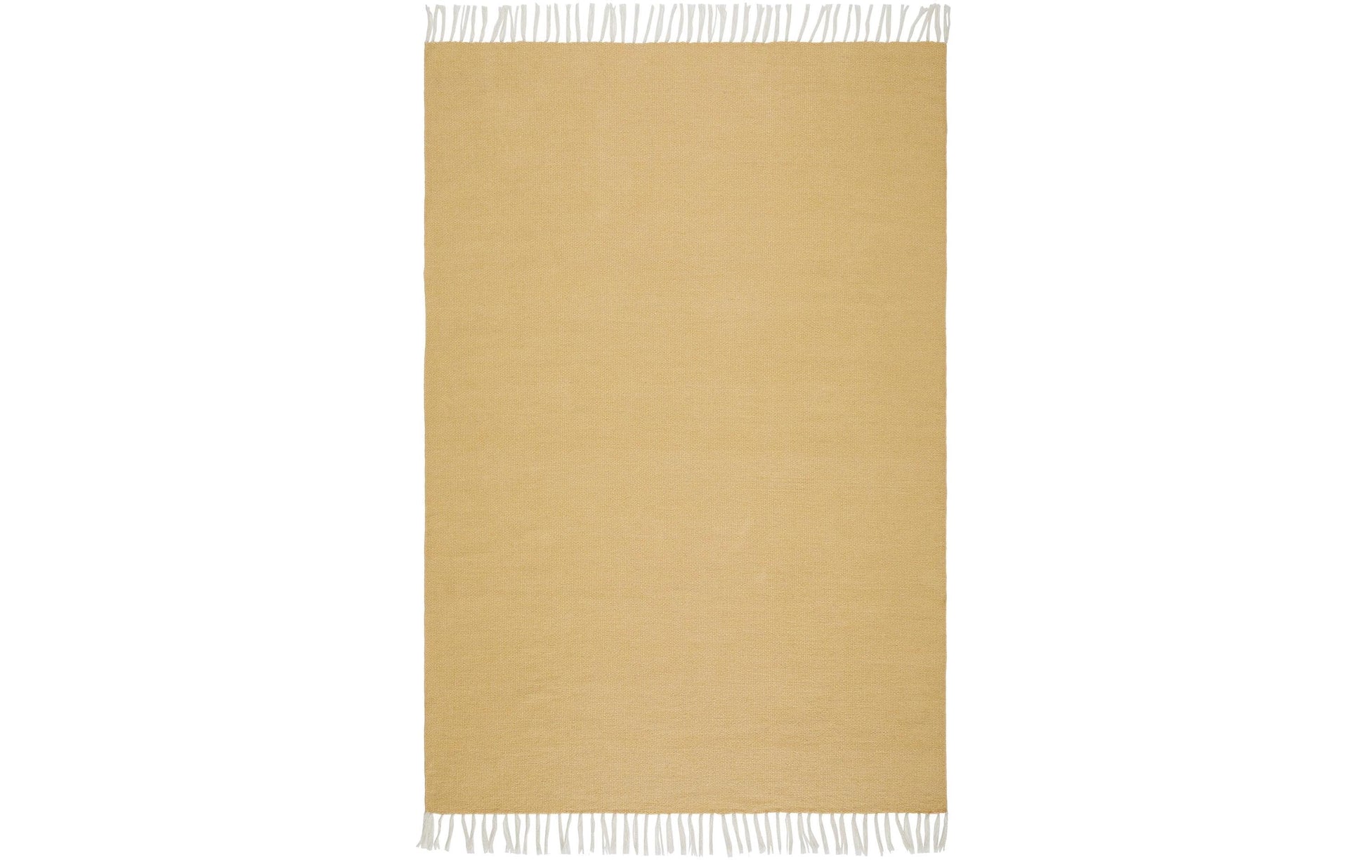 Urbanara Teppich – 140 × 200 cm – Recyceltes PET, Senfgelb