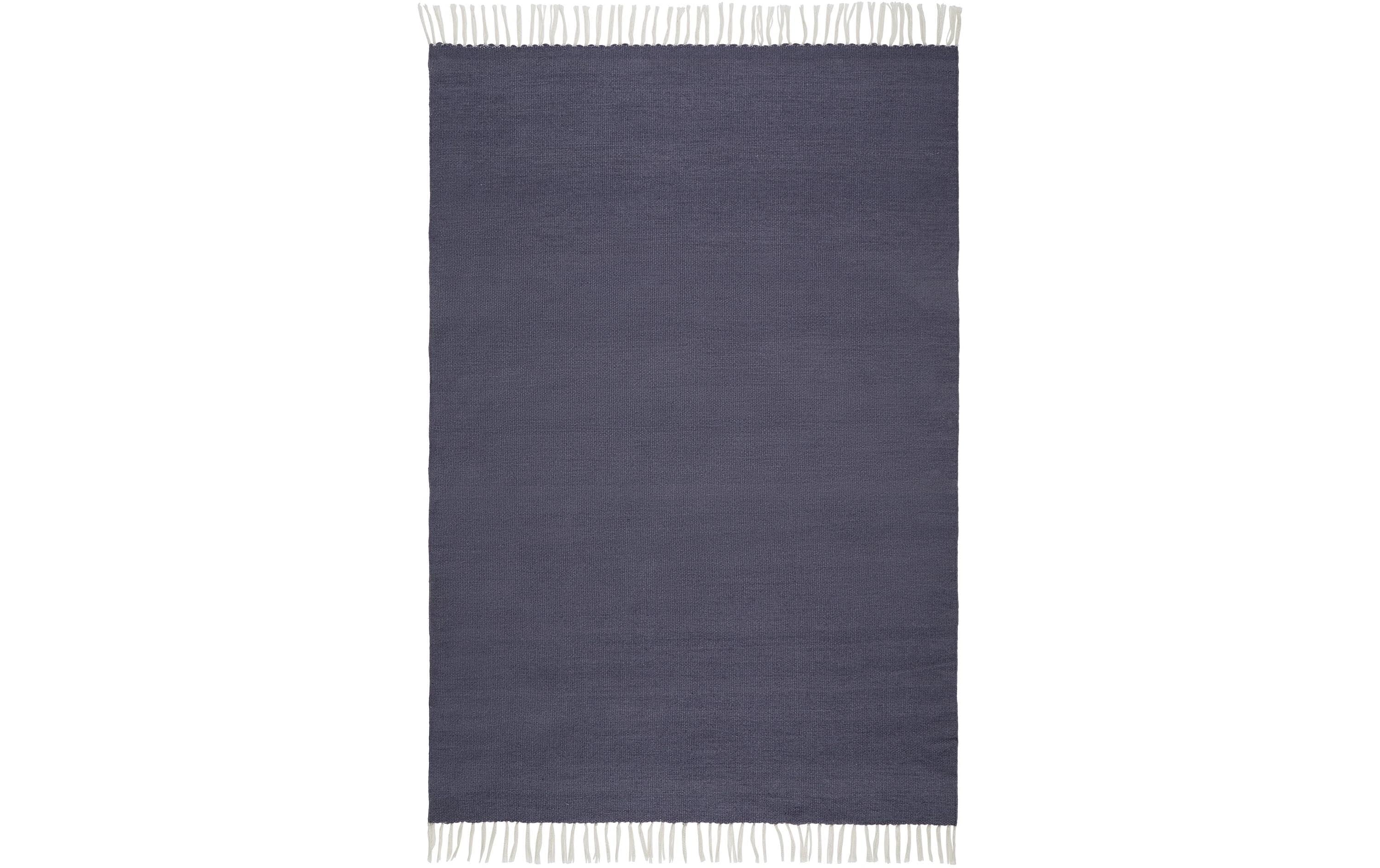 Urbanara Udaka Teppich – 170 × 240 cm – Recyceltes PET, Blaugrau