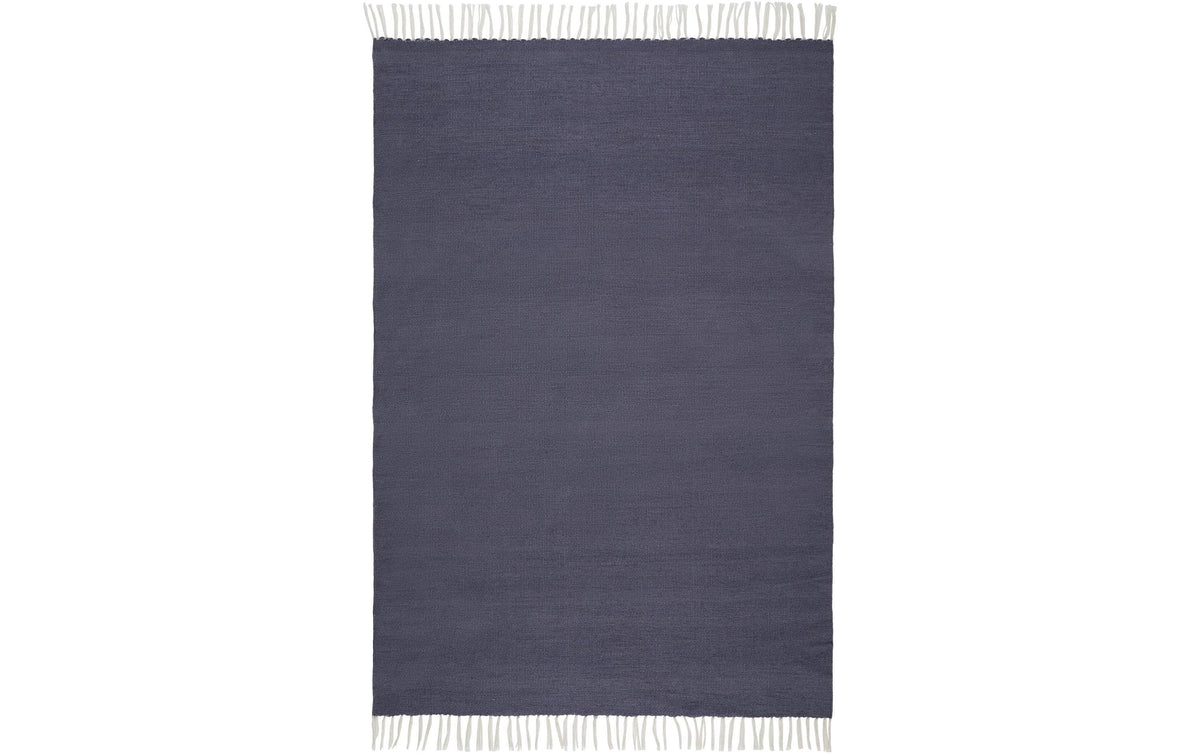 Urbanara Teppich – 140 × 200 cm – recyceltes PET, blaugrau