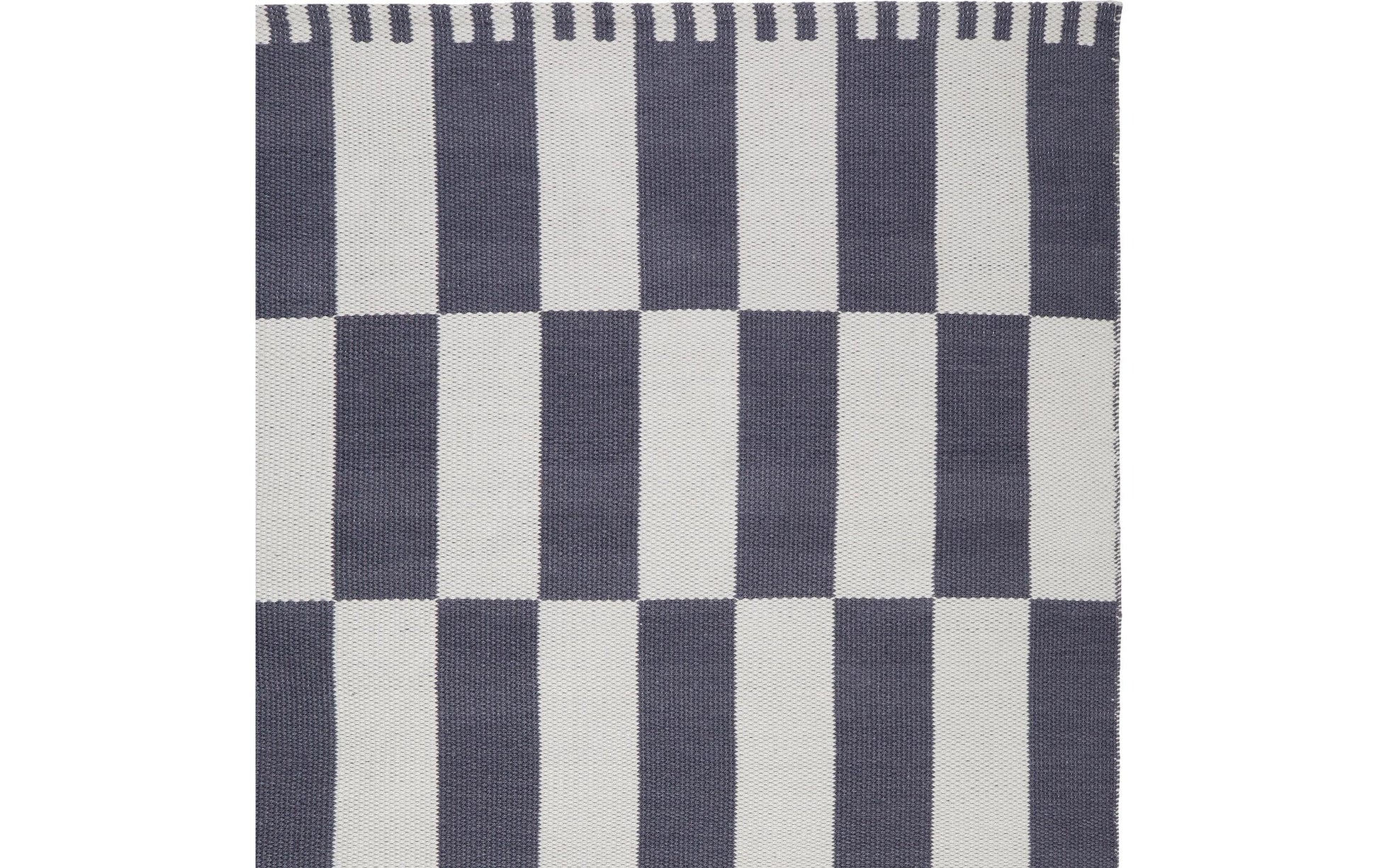 Urbanara Iniola Teppich – 170 × 200 cm, Blaugrau/Weiss, 100% Recyceltes Polyester