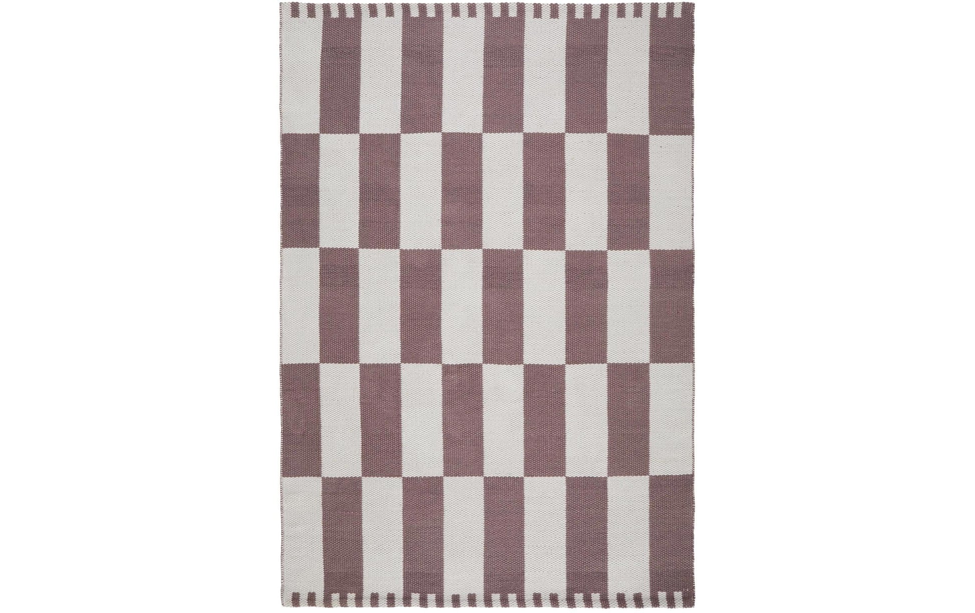 Urbanara Webteppich – 140 × 200 cm – Recyceltes PET, Mehrfarbig