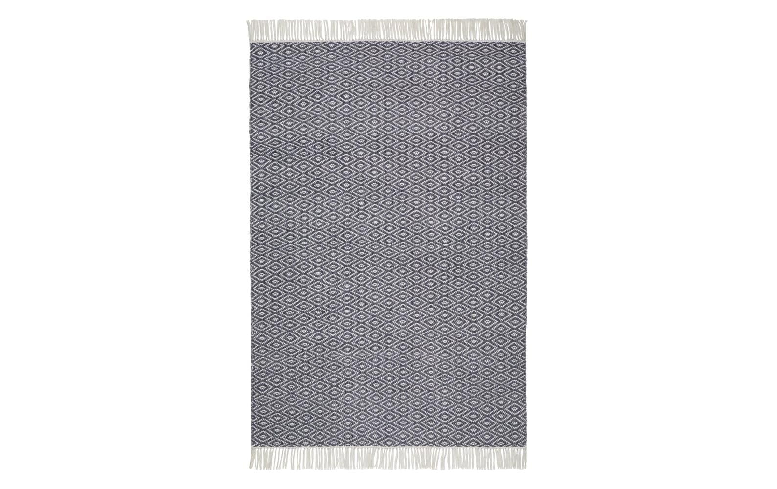 Urbanara Teppich Barota – 170 × 240 cm, Blaugrau, Polypropylen (PP)/recyceltes PET, GRS
