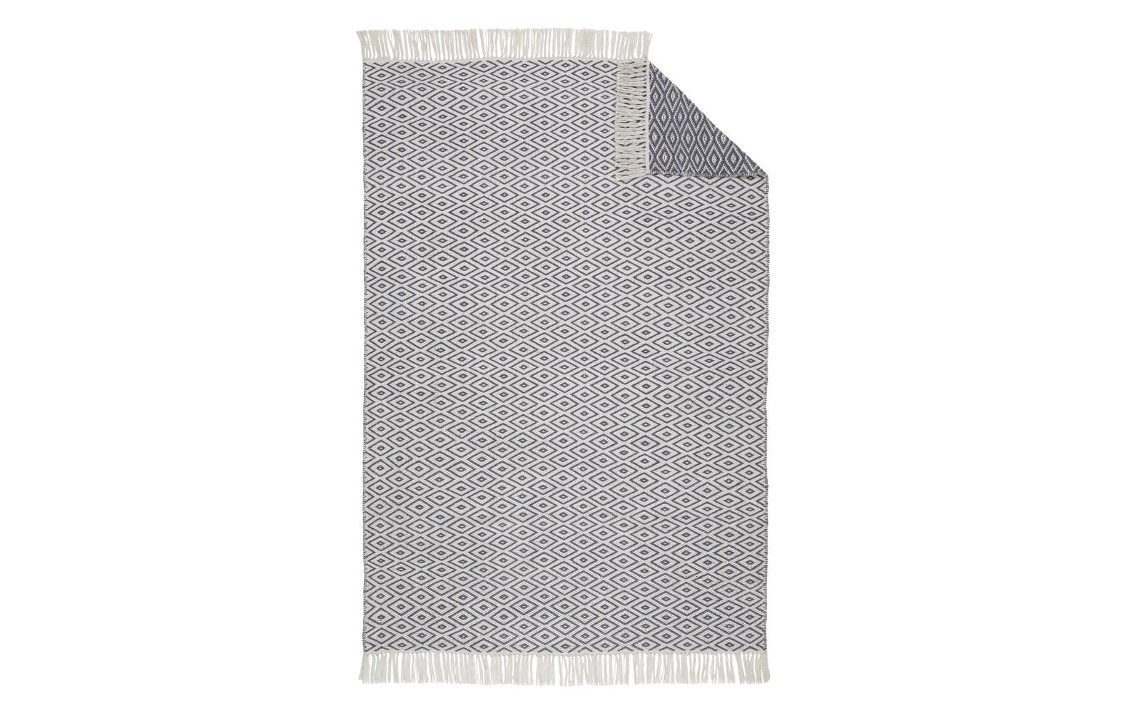 Urbanara Teppich Barota – 170 × 240 cm, Blaugrau, Polypropylen (PP)/recyceltes PET, GRS