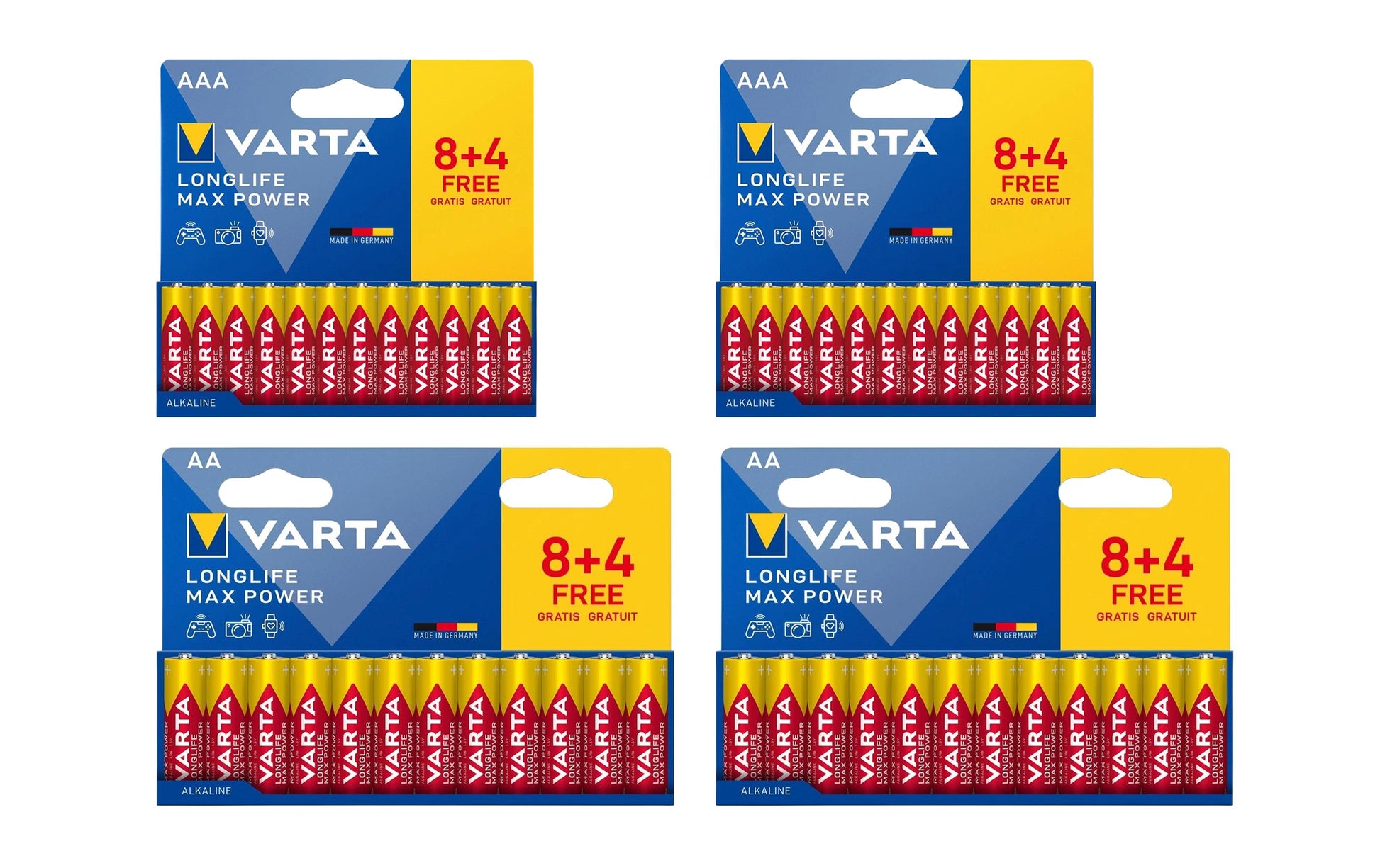 Varta AA, AAA Batterien, Alkaline, 1,5 V