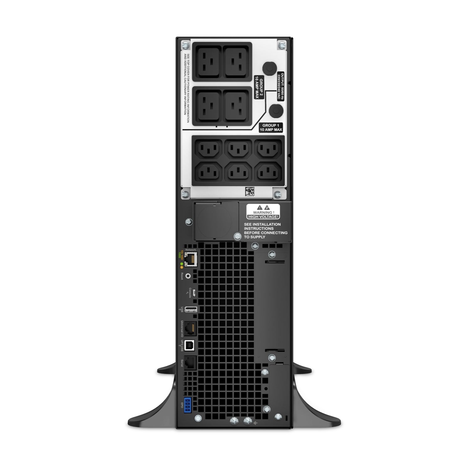 APC SRT5KXLI USV 5 kVA/4500 W Online – C13/C19, Festverdrahteter Eingang – Schwarz