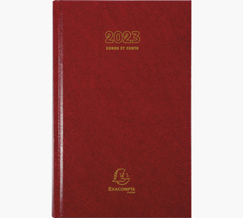 Exacompta Carré Euro/Cents – Tagesagenda 2027, 1 Tag/1 Seite, 13,5 × 21,0 cm
