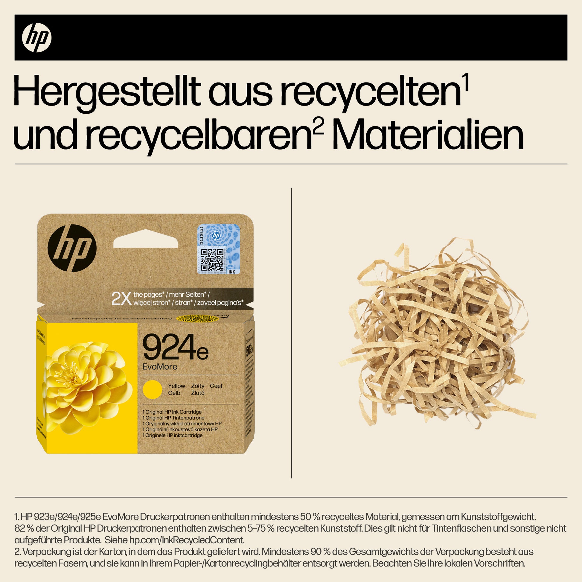 HP 924eXL Gelbe Tintenpatrone (Original) – 800 Seiten – für 924e