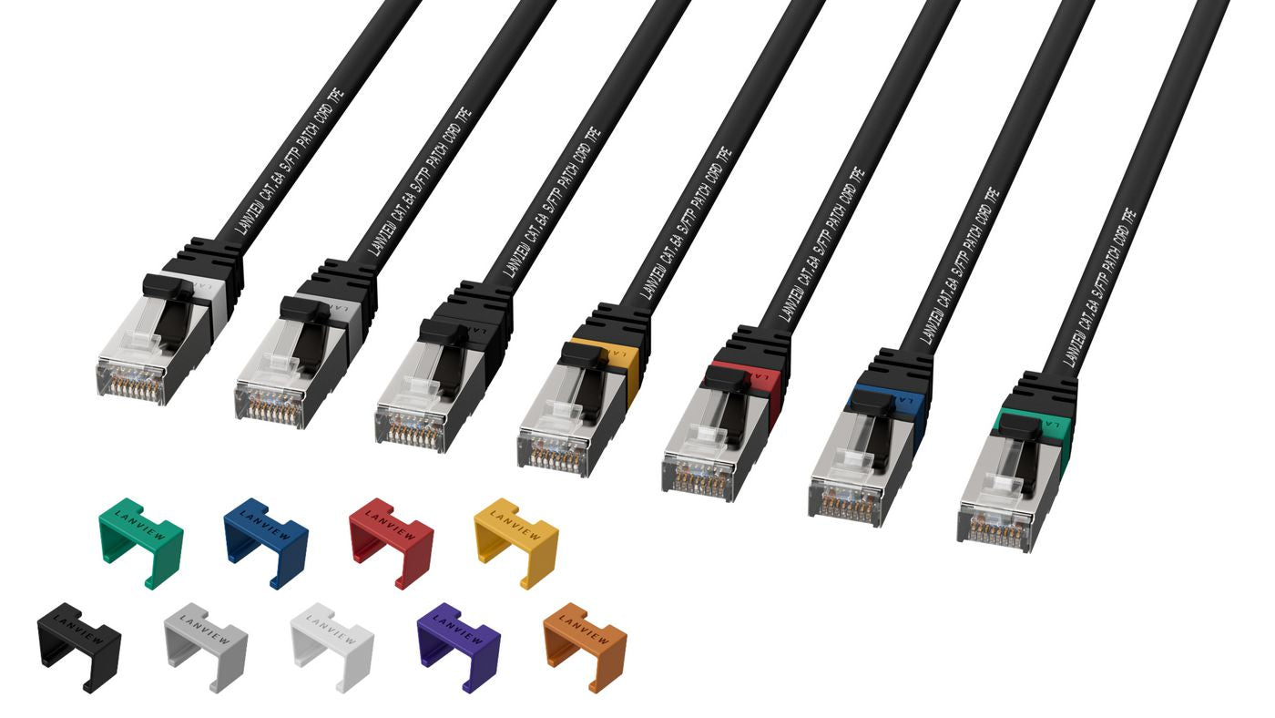 Lanview CAT6A S/FTP Netzwerkkabel 30 m – LV-SFTP6A30B, LSZH, Schwarz