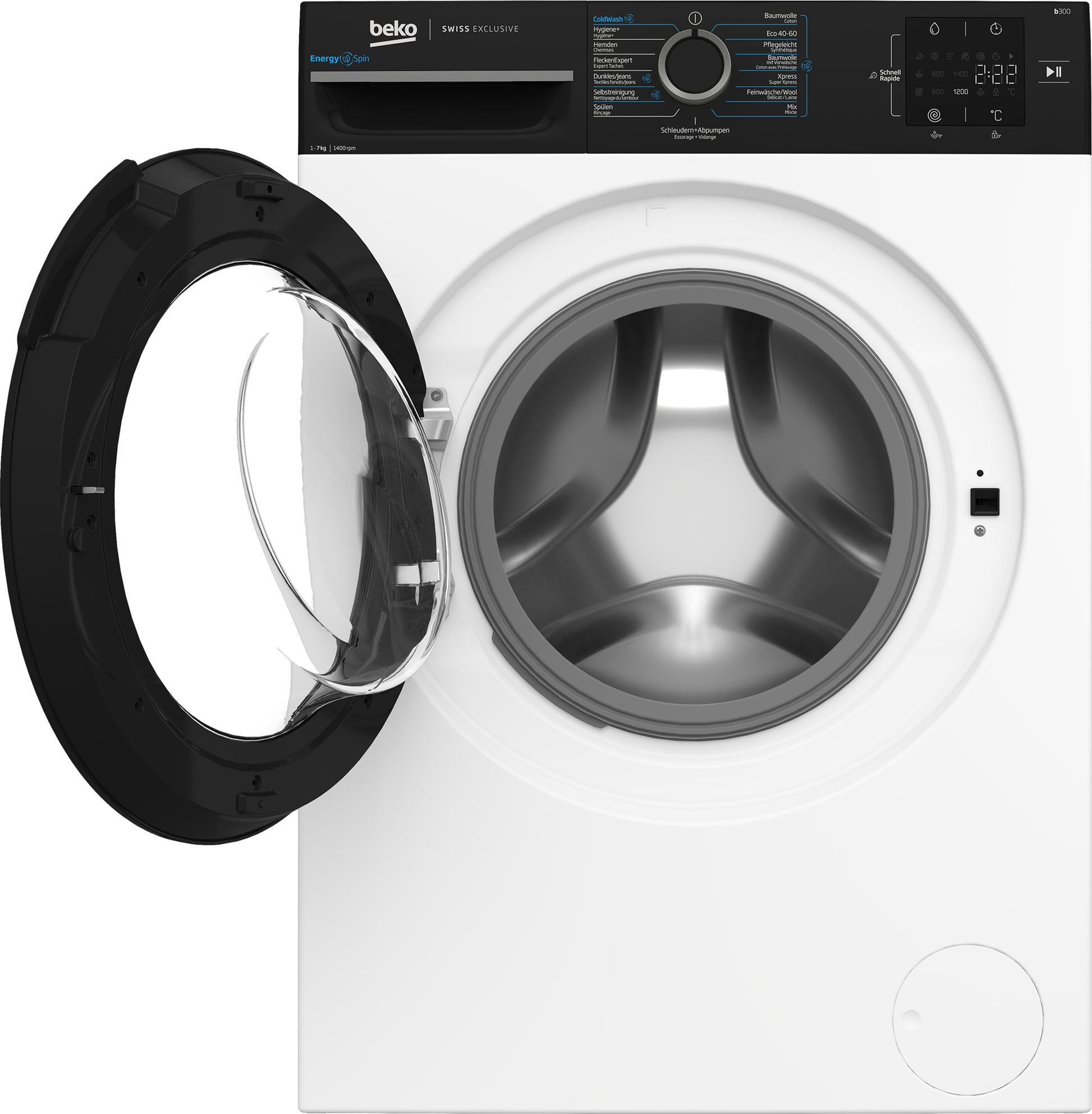 Beko Waschmaschine WM207 – 7 kg, 1351 U/min, Energieeffizienzklasse A – weiss