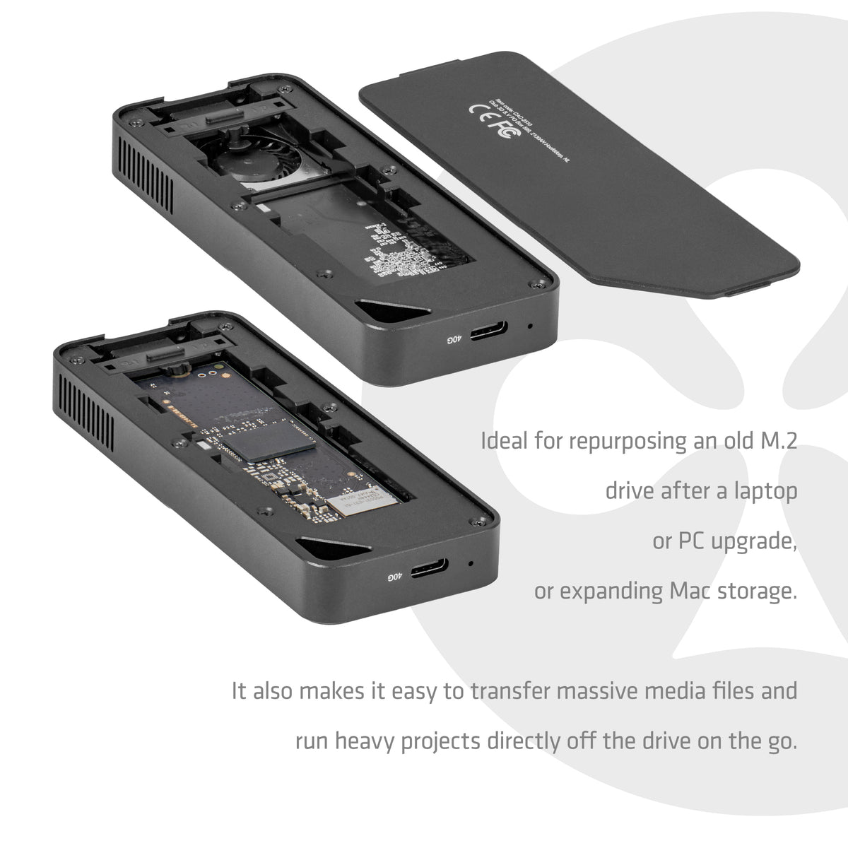CLUB3D Club 3D CAC-2510 – 1-Bay M.2 SSD-Gehäuse – USB4 40 Gbit/s, für M.2 NVMe (PCIe)