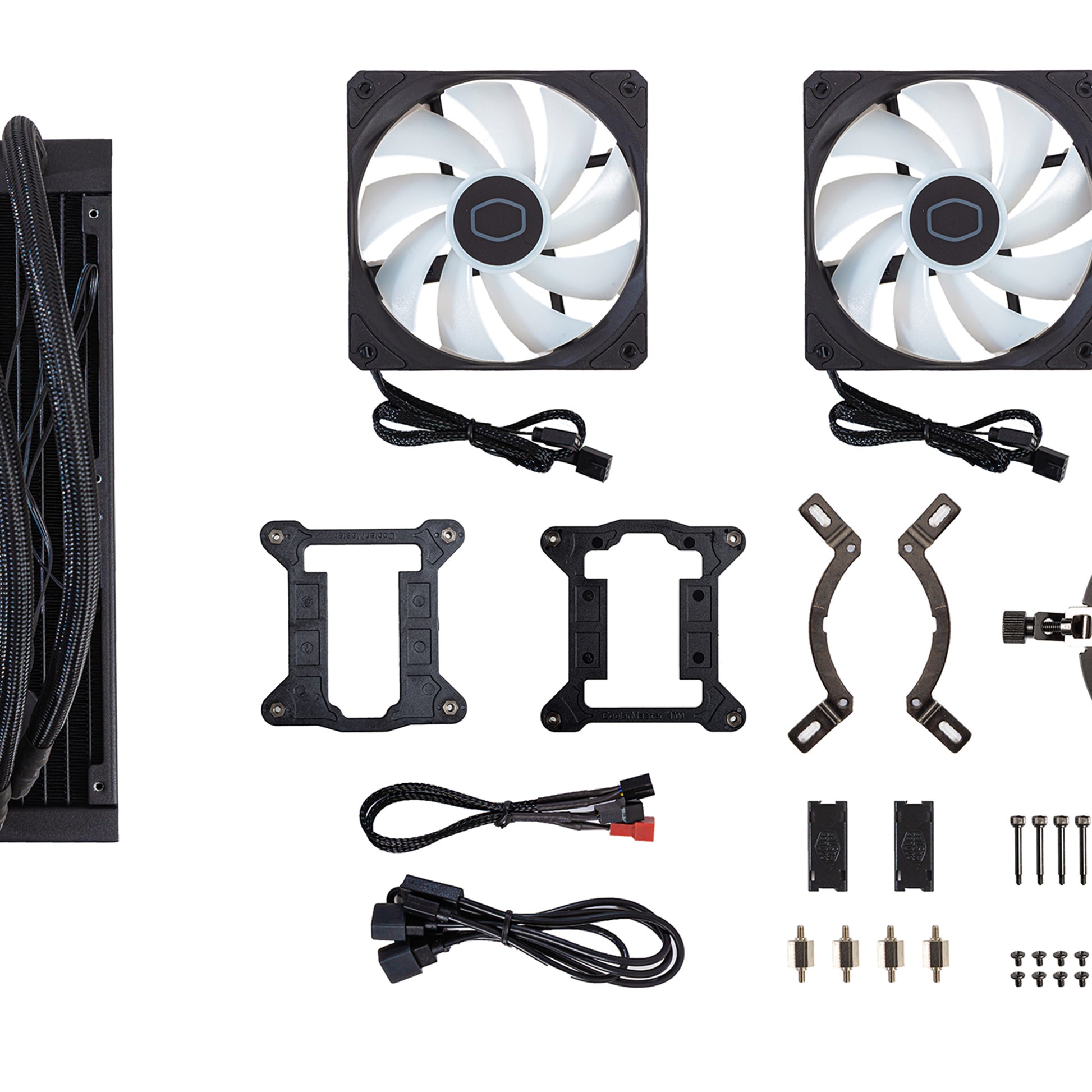 Cooler Master MasterLiquid 240L Core ARGB – Flüssigkeitskühlung – 240 mm, 2×120 mm Lüfter, Schwarz