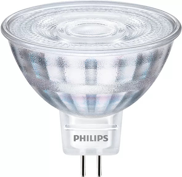 Philips by Signify Philips LED-Reflektor MR16 GU5.3 – 230 lm, 2,9 W, Warmweiss 2700 K, 36° – 1 Stk., Silber/Glas