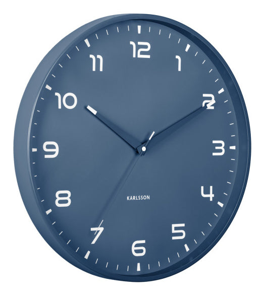 Karlsson Wanduhr Orgullo, Blau, Aluminium