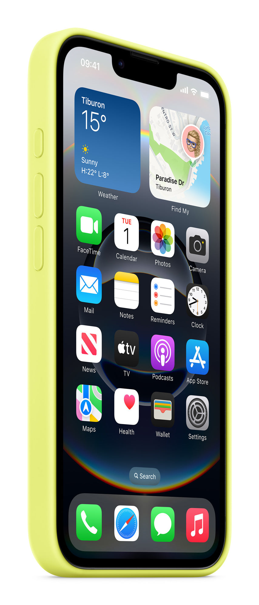 Apple Backcover – für Apple iPhone 16e, Silikon, Neon Gelb