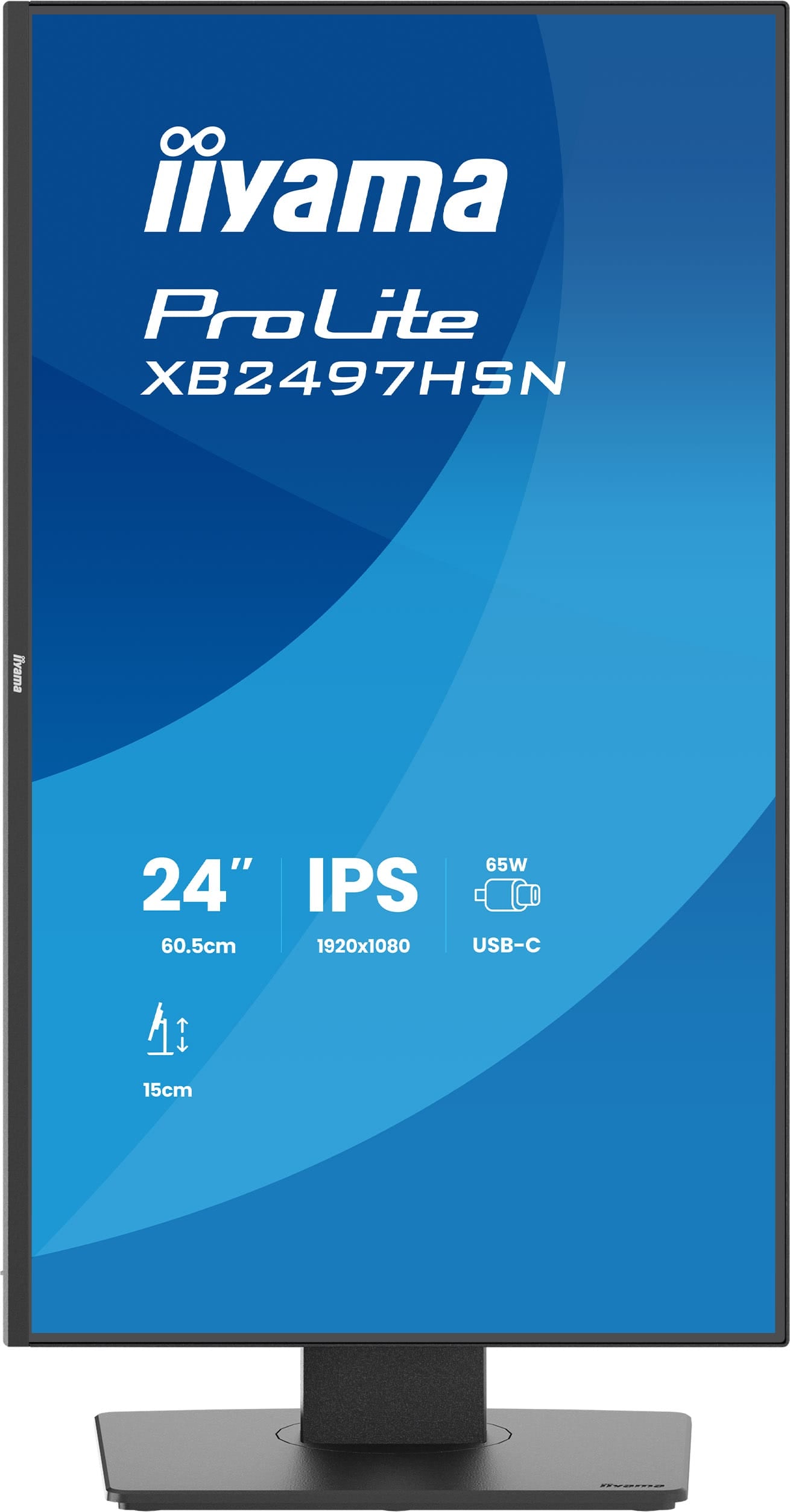 iiyama XB2497HSN-B1 – 23,8", 1920 × 1080 (Full HD), IPS, 100 Hz, USB-C 65 W, LAN