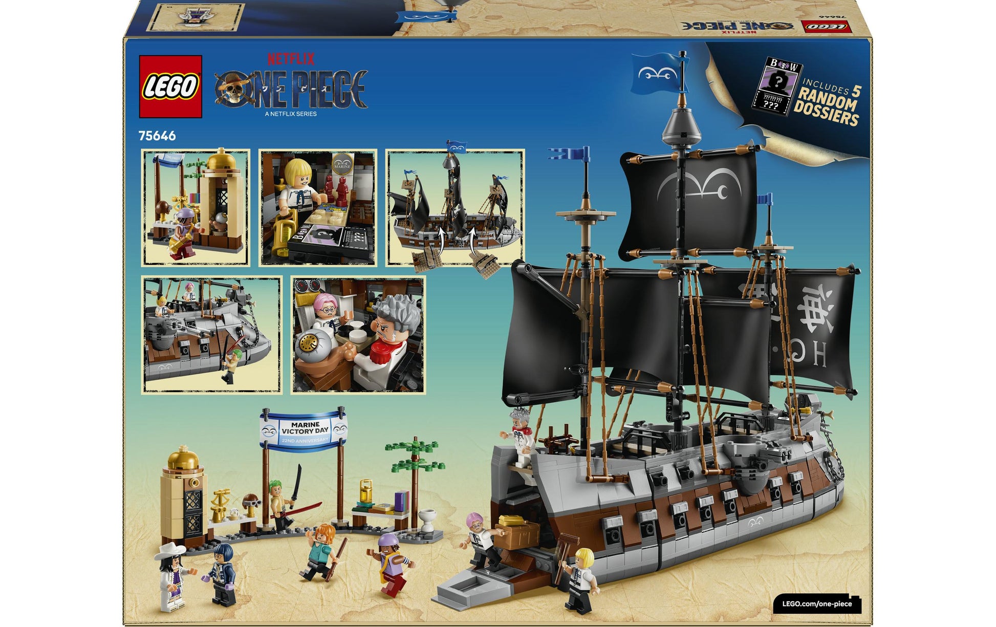 LEGO One Piece 75646 Set – 1705 Teile – 37,8 × 9,4 × 48 cm – ab 9 Jahren