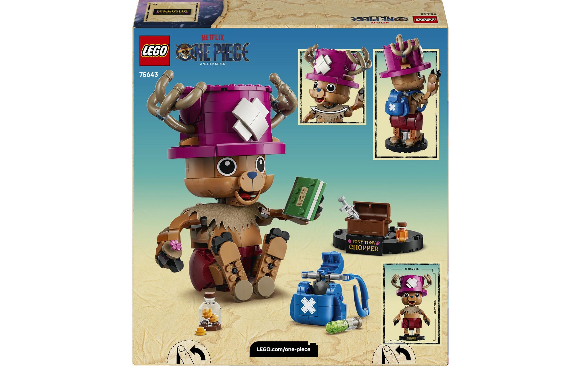 LEGO One Piece 75643 Klemmbausteine-Set – One Piece – 577-teilig – 28,2 × 7,6 × 26,2 cm – ab 9 Jahren