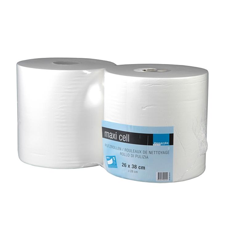 Venardo softline Venardo Putzrolle Maxi – 1-lagig – 26 × 36 cm – 1578 Blatt – weiss – 2 Rollen