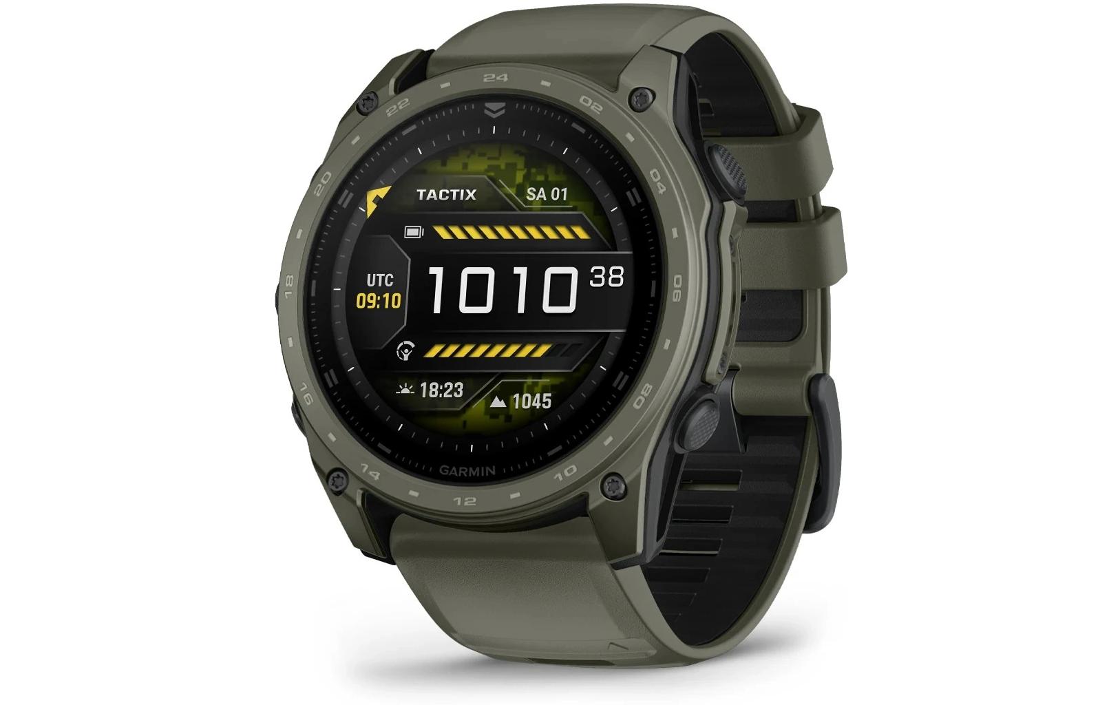 Garmin Tactix 8 51 mm GPS – Titan Olivgrün, 100 m, für Android, iPhone