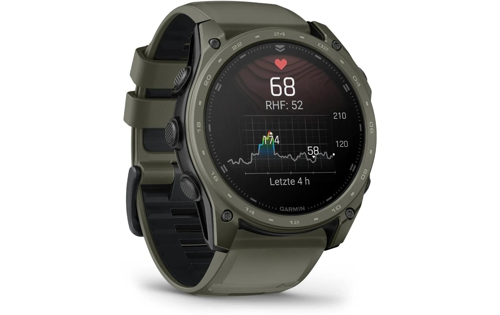 Garmin Tactix 8 51 mm GPS – Titan Olivgrün, 100 m, für Android, iPhone