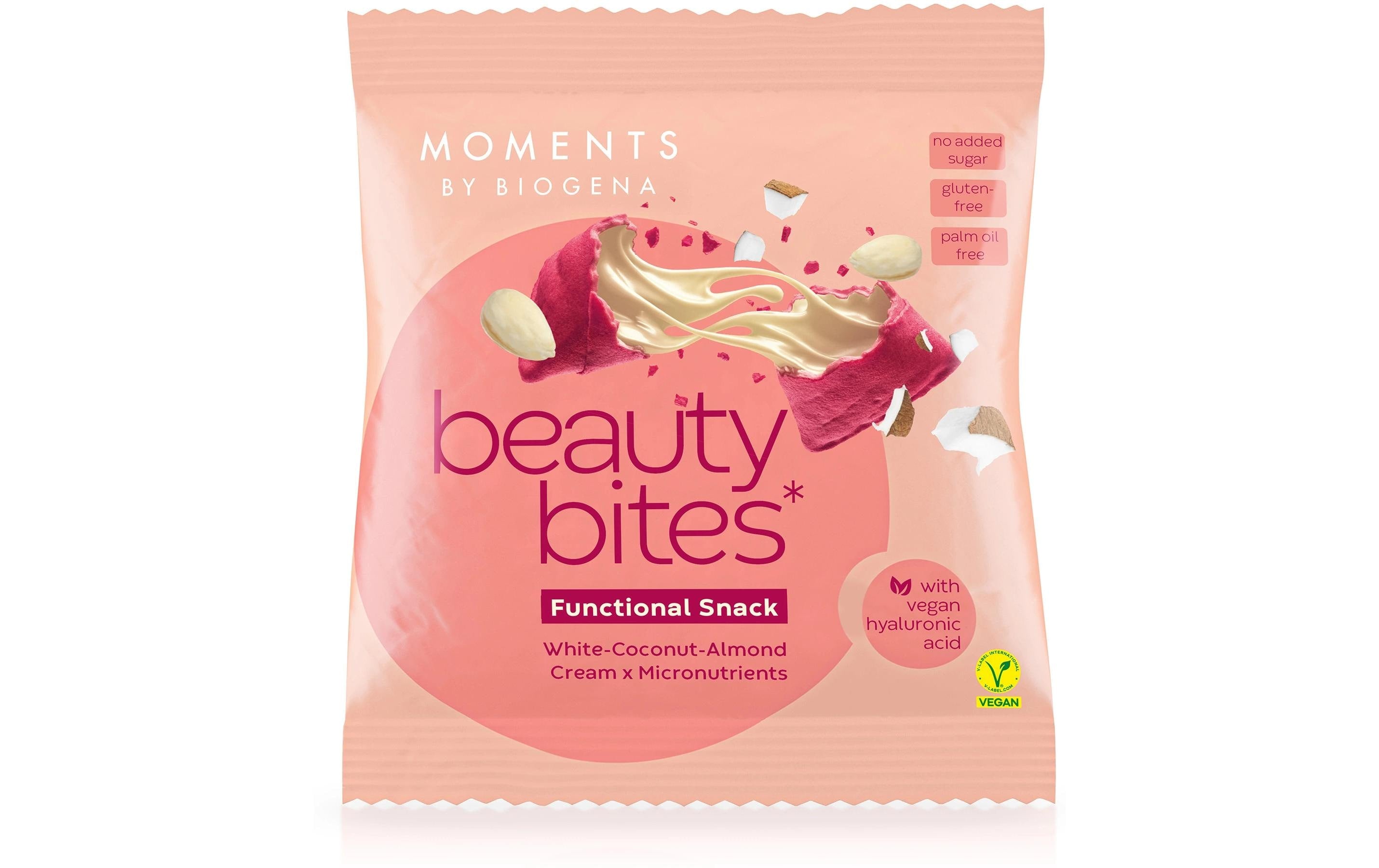 Biogena Moments Beauty Bites Waffelgebäck – Kokos & Mandel, vegan – 30 g