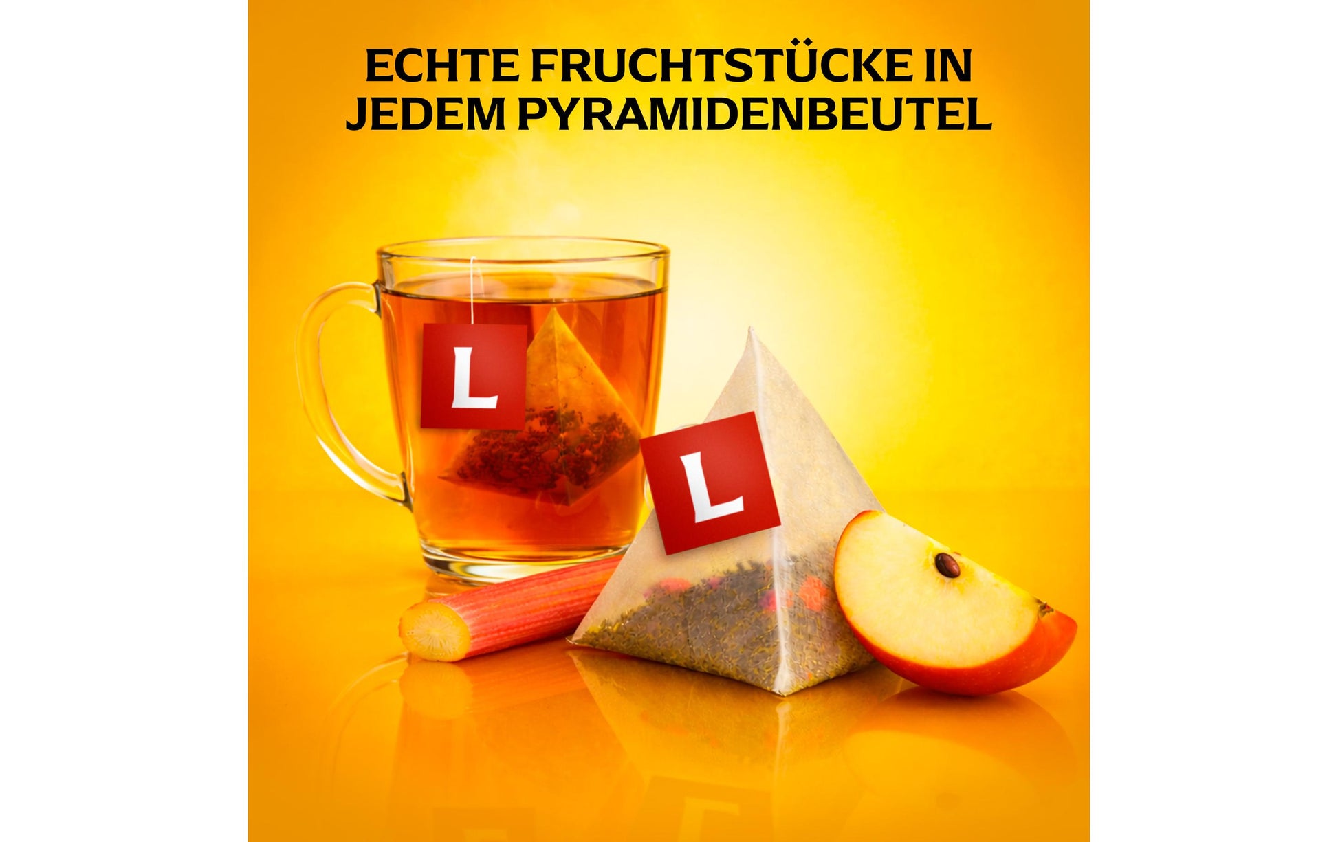 Lipton Schwarztee Apfel & Rhabarber – Teebeutel 20 Beutel