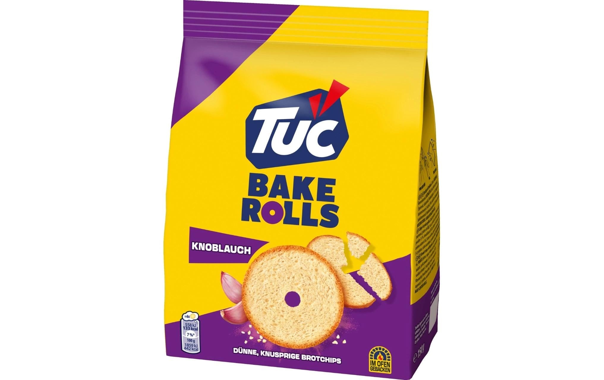 Lu TUC Bake Rolls Salzgebäck – Knoblauch, vegan – 150 g