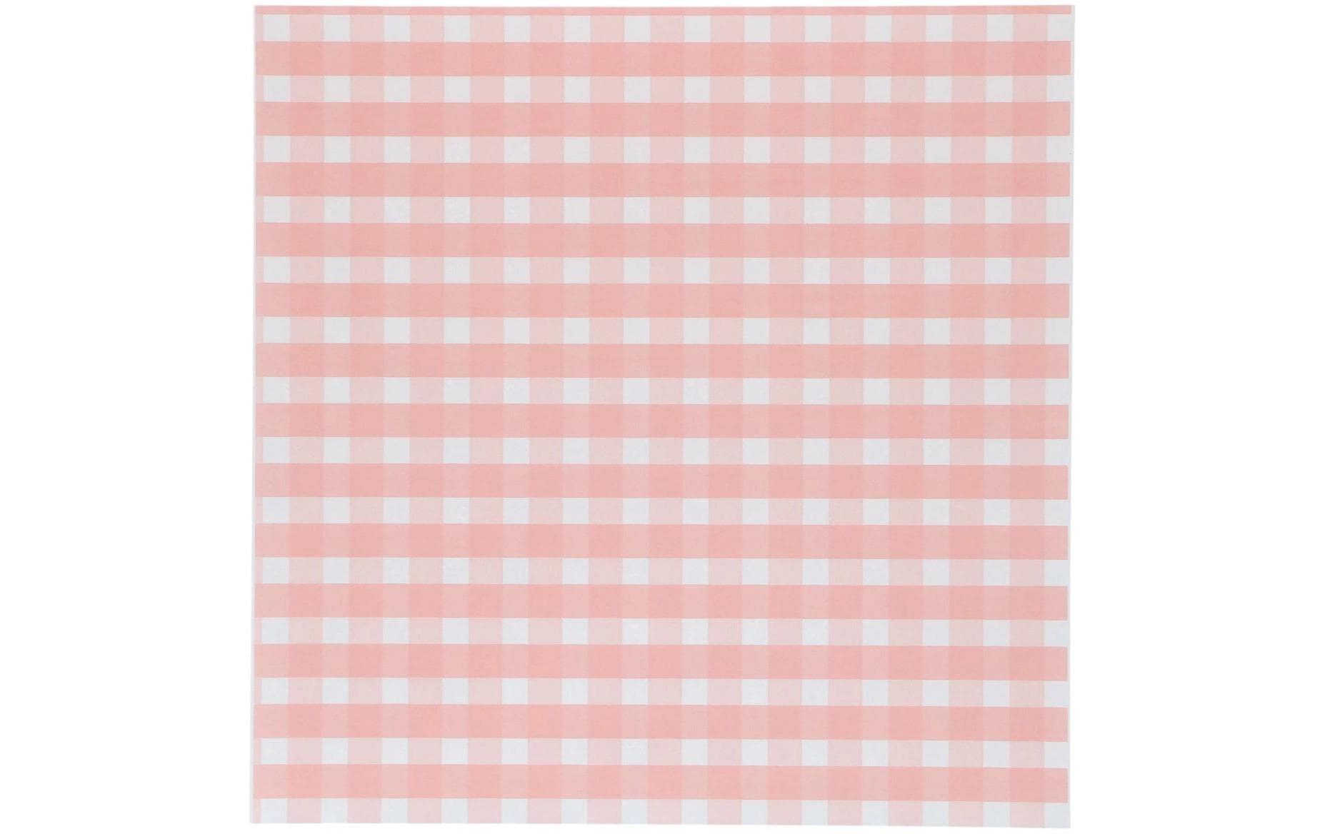Backshopschweiz Servietten Papier, rosa kariert, 25 × 25 cm – 50 Stk.