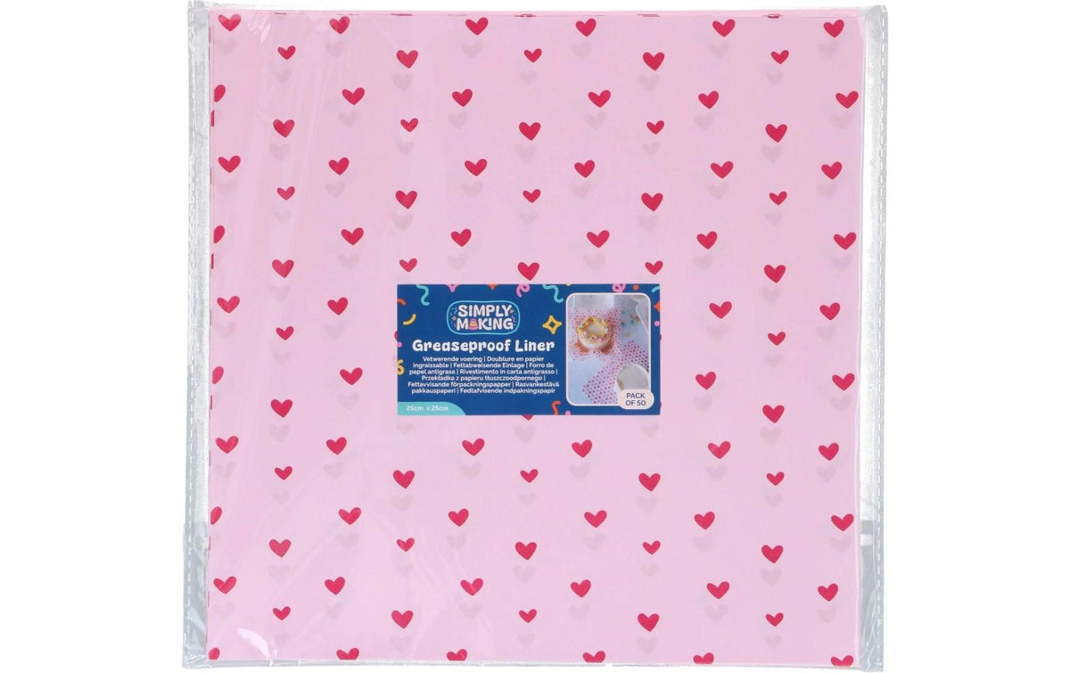 Backshopschweiz Einlegepapier, Papier – 25 × 25 cm, Pink – 50 Stk.