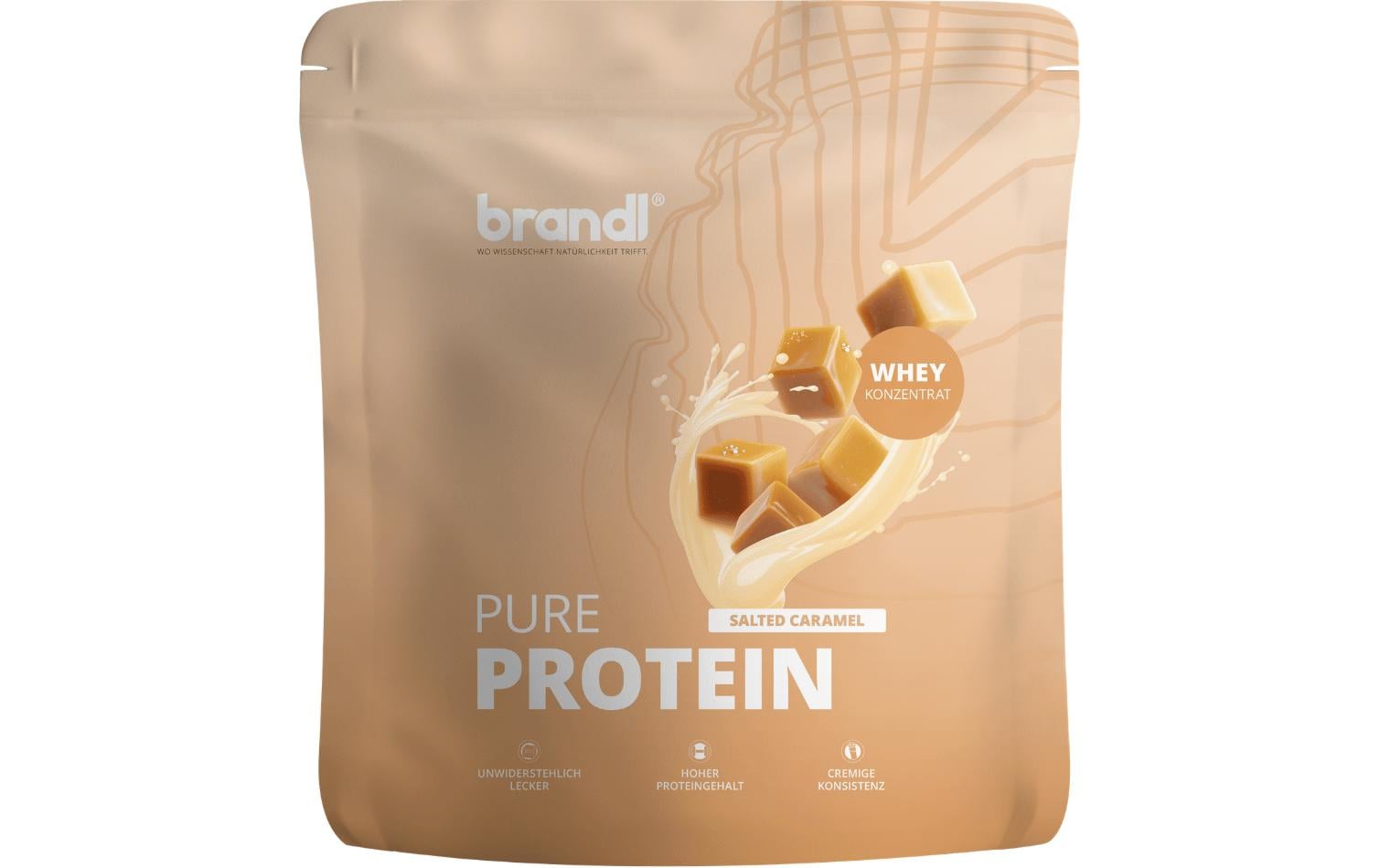 Brandl-Nutrition Whey Protein Pure Protein – Karamell – 1 kg