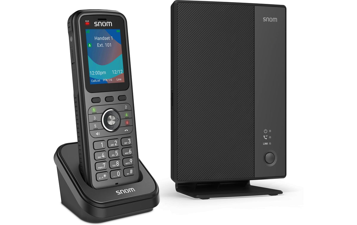 Snom M256 – DECT-Telefon mit Basis, 20 SIP-Konten, 10 Mobilteile, PoE, Fast Ethernet, mit AB, für M250 / M56