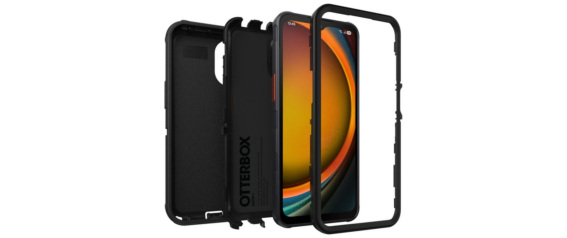 OtterBox Defender Rugged-Case – für Samsung Galaxy XCover7/XCover7 Pro, Schwarz, bis 1,22 m sturzsicher