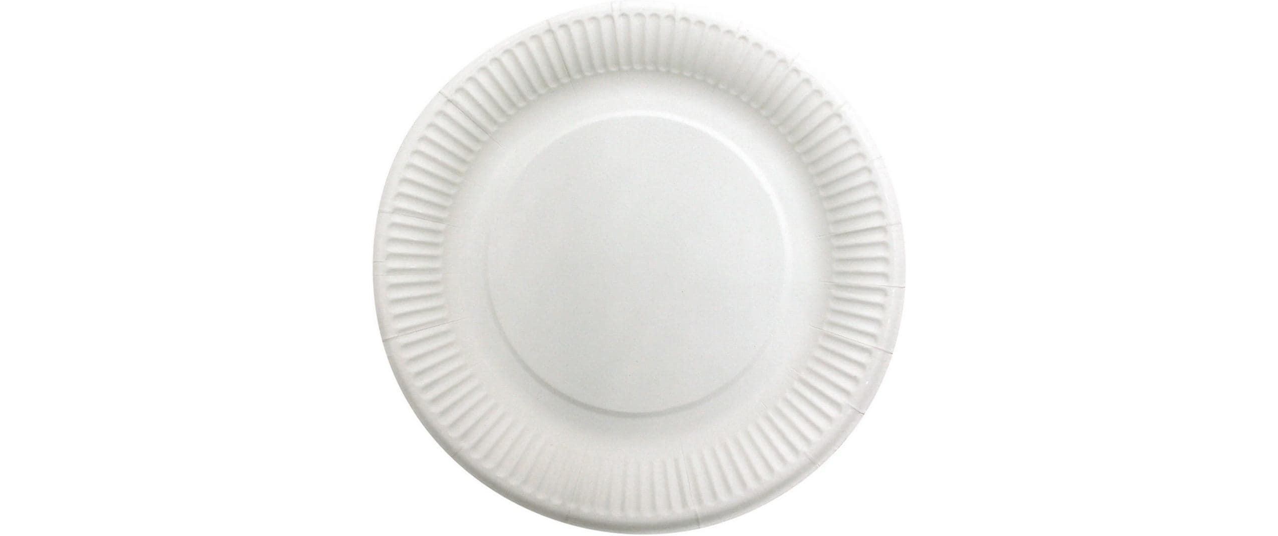 Verive Teller, Papier/Karton – Ø 23 cm, weiss – 100 Stk.