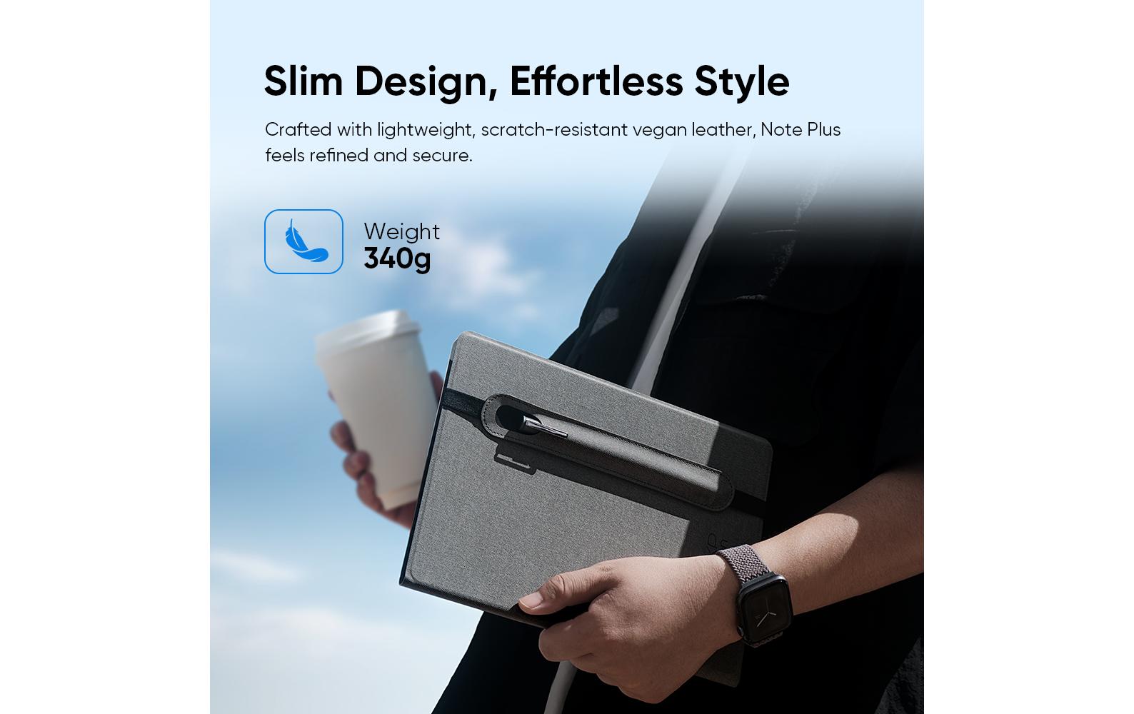 XPPen Note Plus – Stifttablet – 210 × 146 mm – Bluetooth – 8k Druckstufen – Schwarz