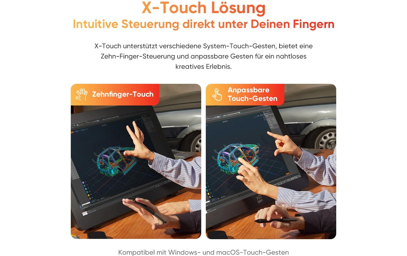 XPPen Artist Pro 27 Gen2 – Stift-Display – 27" – 3840 × 2160 (UHD 4K) – IPS – Touch – 16k Druckstufen