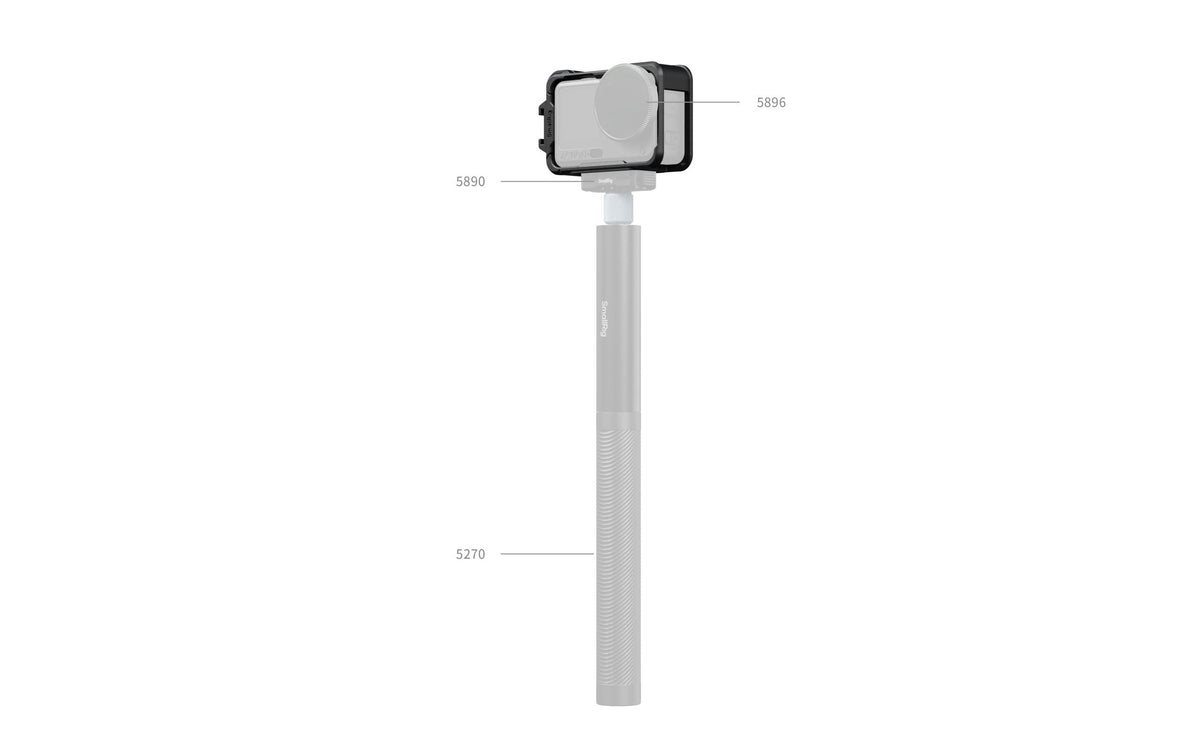 SmallRig Cage – 56,6 × 86,9 × 30,3 mm, 27 g – für DJI Osmo Action 6 – Schwarz