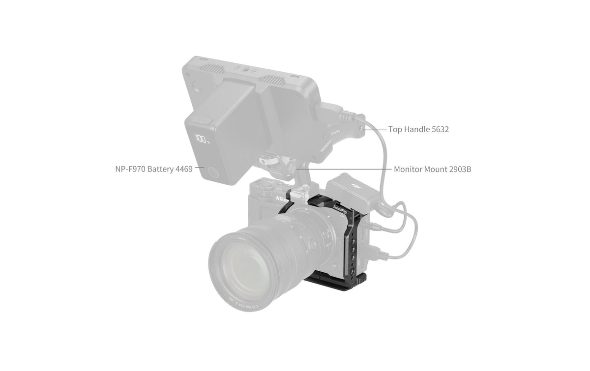 SmallRig Half Cage – für Nikon ZR – Schwarz – 99 × 56,4 × 102,1 mm, 110 g