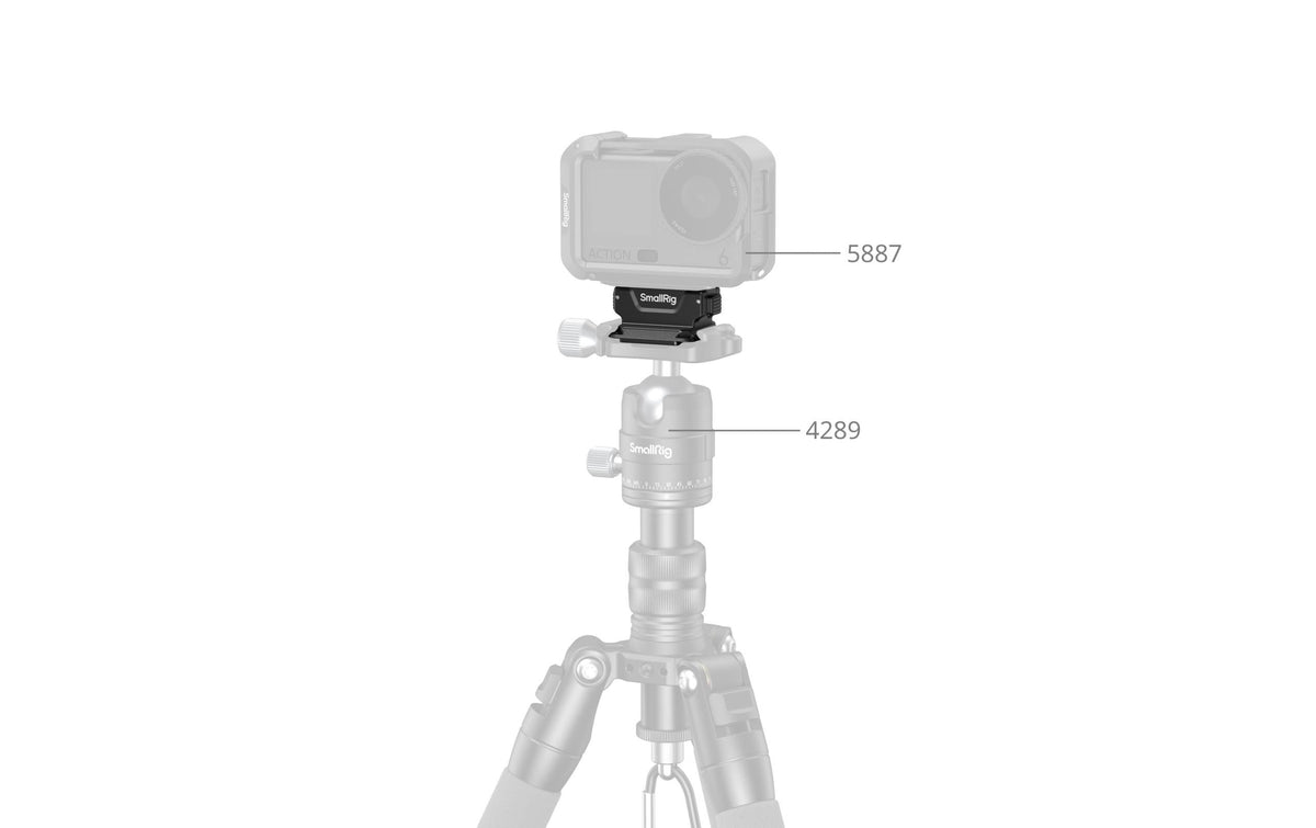 SmallRig Bidirektionale Befestigungshalterung – Arca‑Swiss Adapter – 44 × 38 × 24,5 mm – für DJI Osmo Action 6